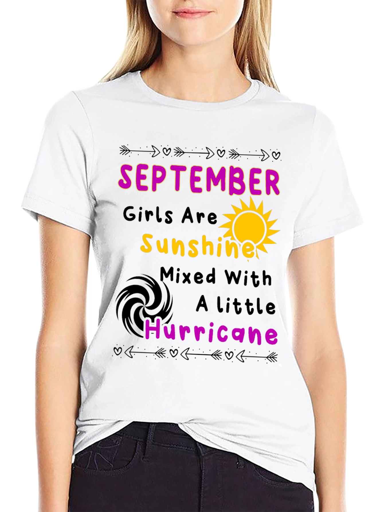 September Girl Sunshine Hurricane Graphic T-Shirt