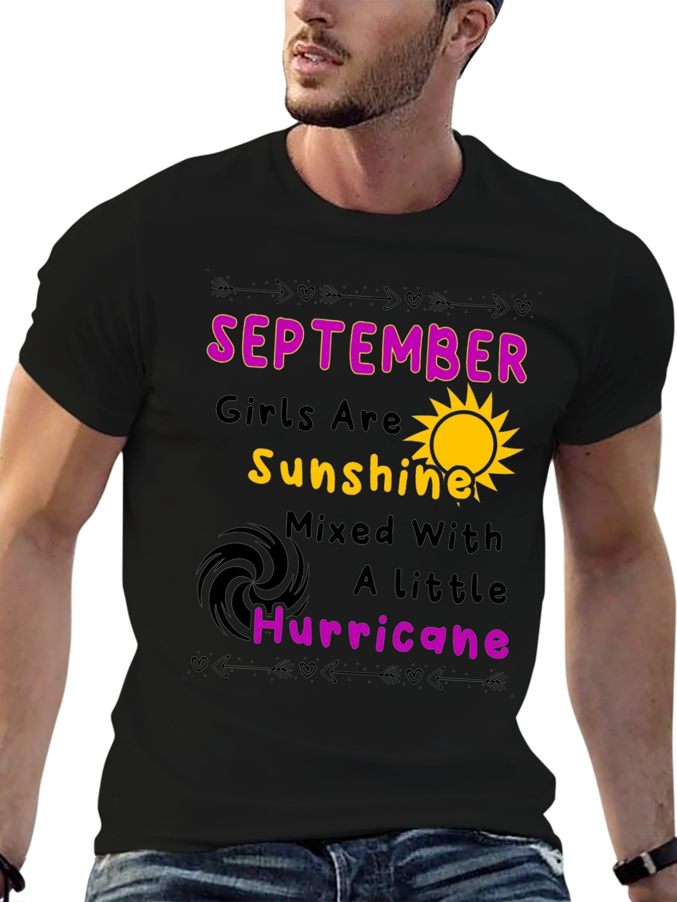 September Girl Sunshine Hurricane Graphic T-Shirt