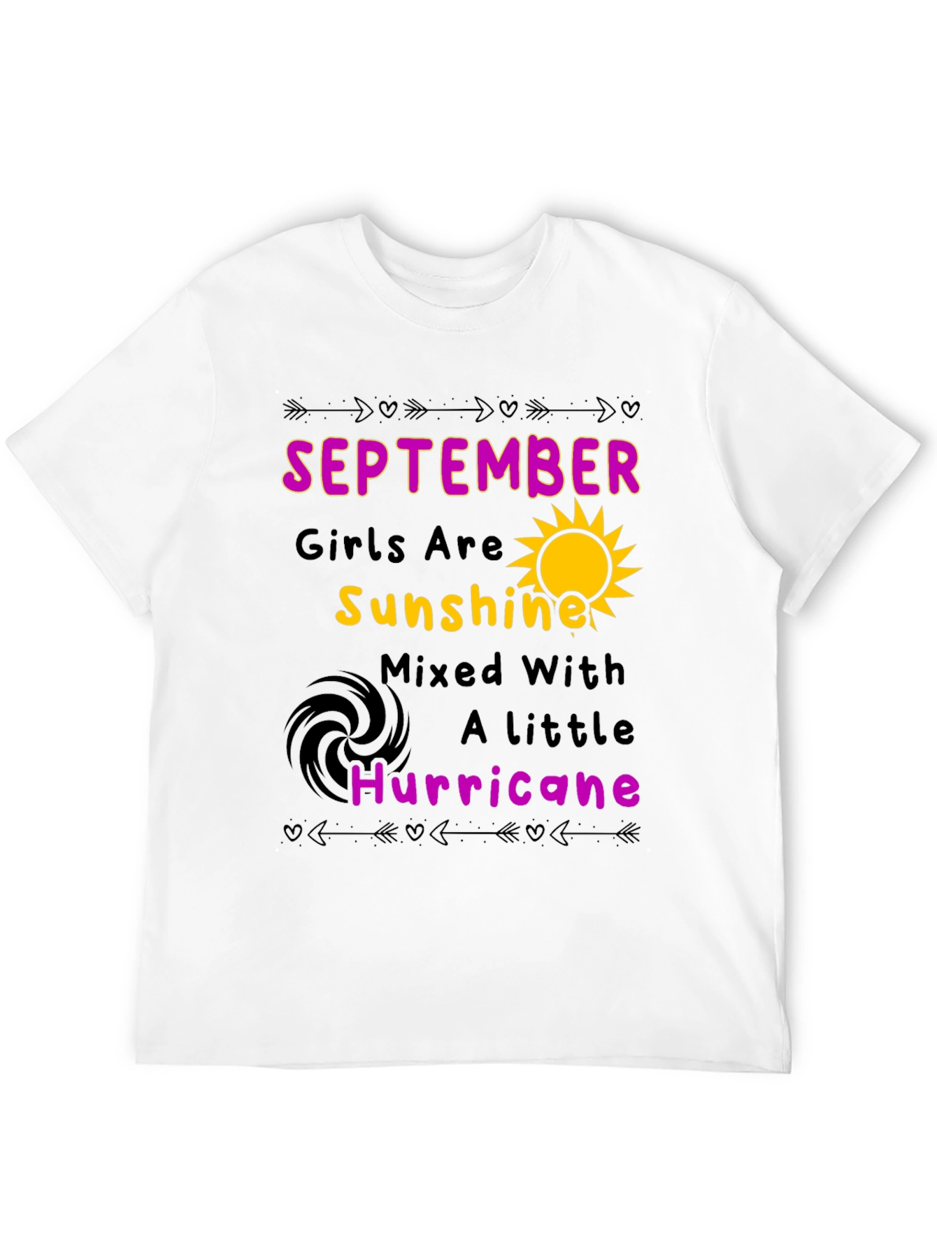 September Girl Sunshine Hurricane Graphic T-Shirt