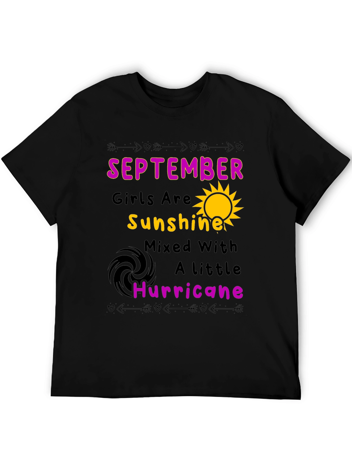 September Girl Sunshine Hurricane Graphic T-Shirt