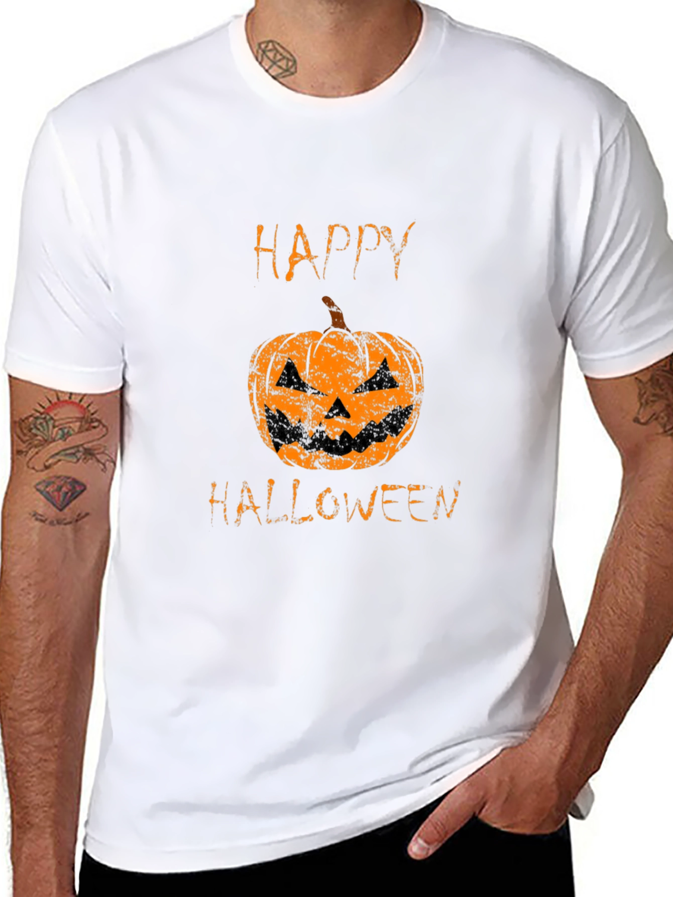 Happy Halloween Pumpkin Graphic T-Shirt