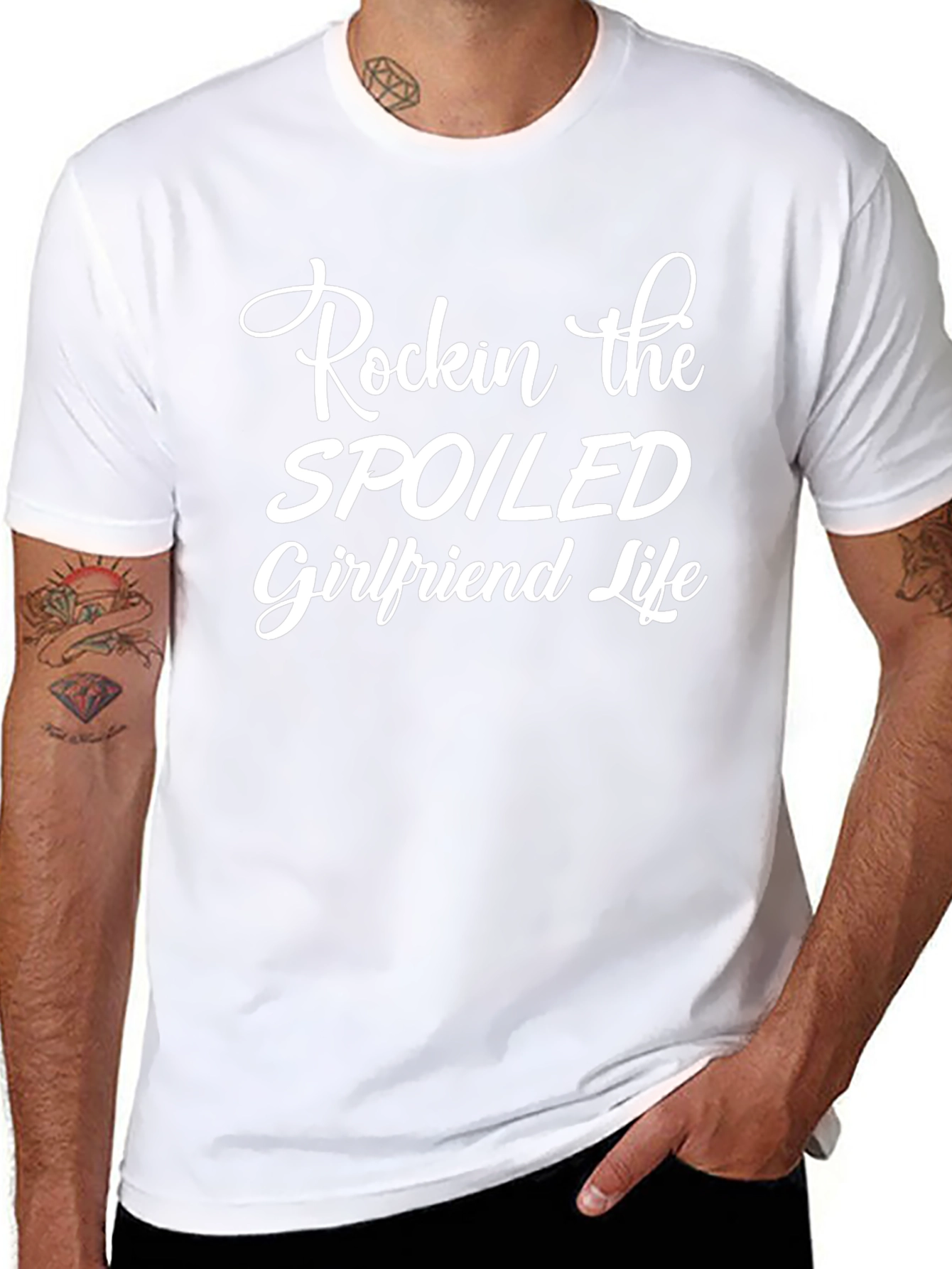 Rockin Spoiled Girlfriend Life Black T-Shirt