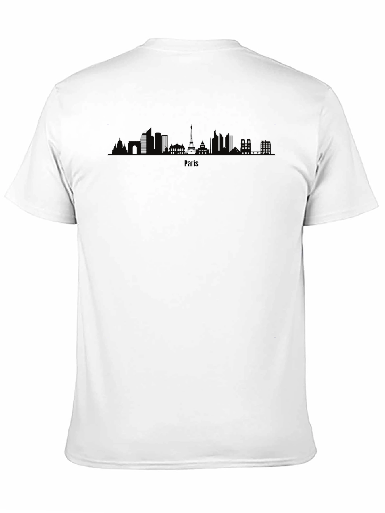 Paris Skyline Graphic Tee - Mens Black T-Shirt