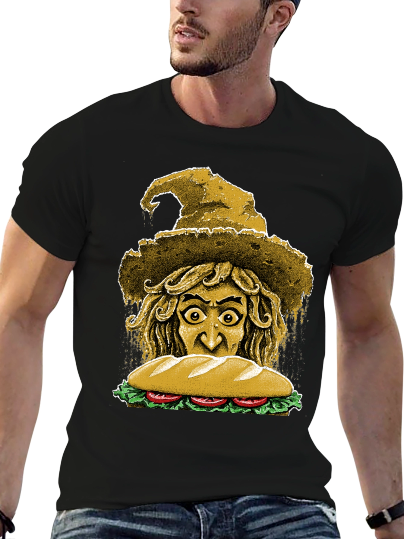 Sandwich Witch Graphic Tee - Unique Foodie T-Shirt