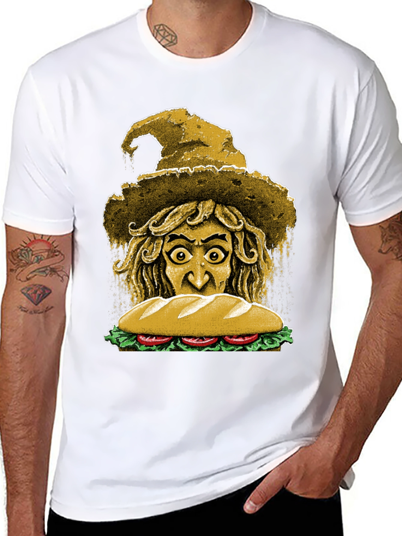 Sandwich Witch Graphic Tee - Unique Foodie T-Shirt