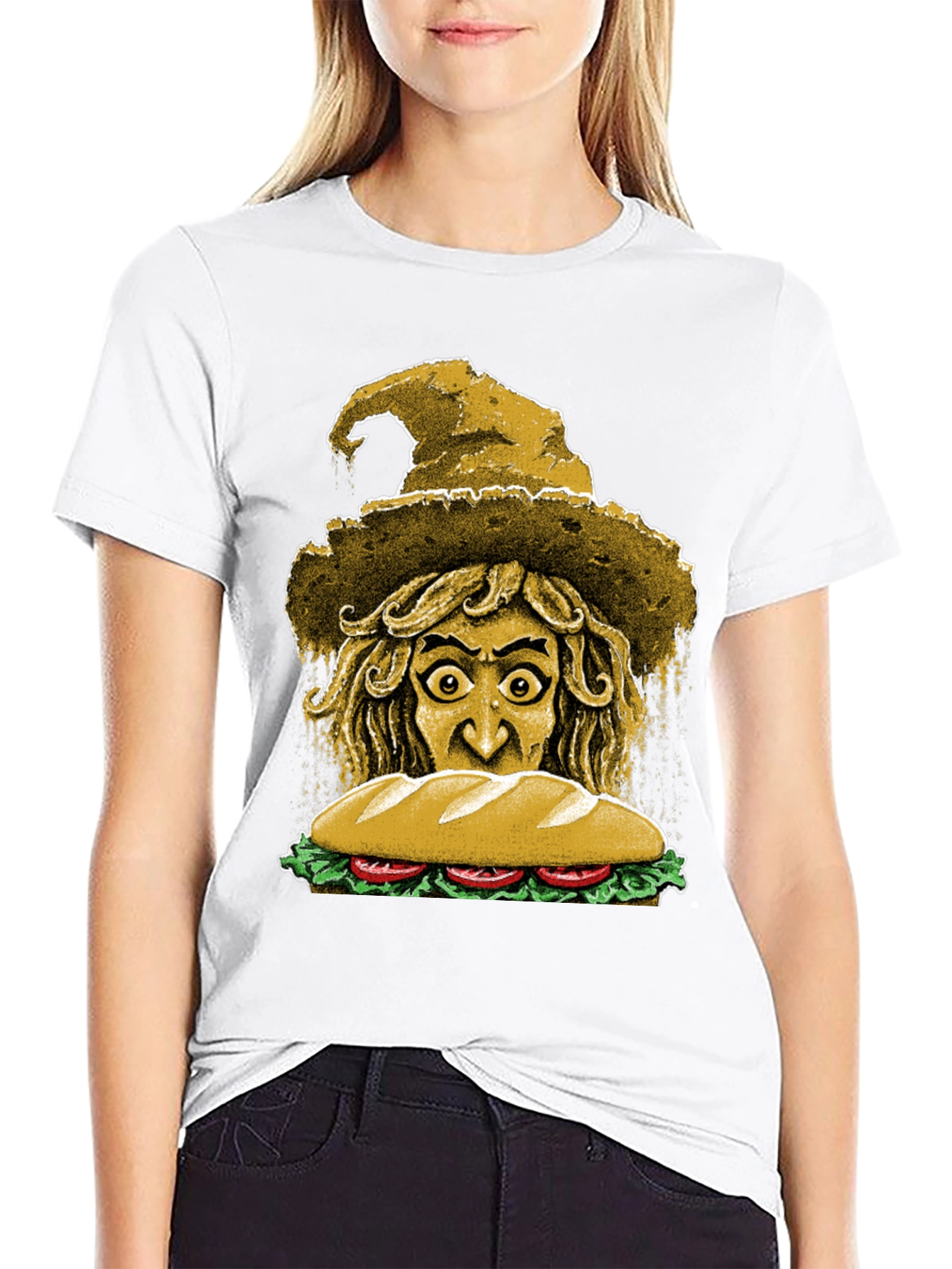 Sandwich Witch Graphic Tee - Unique Foodie T-Shirt