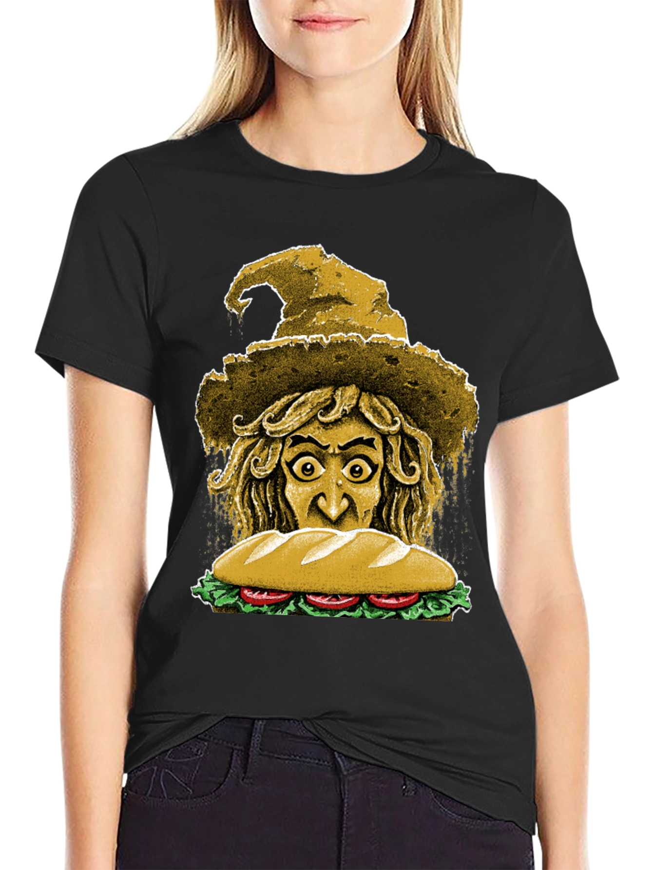 Sandwich Witch Graphic Tee - Unique Foodie T-Shirt