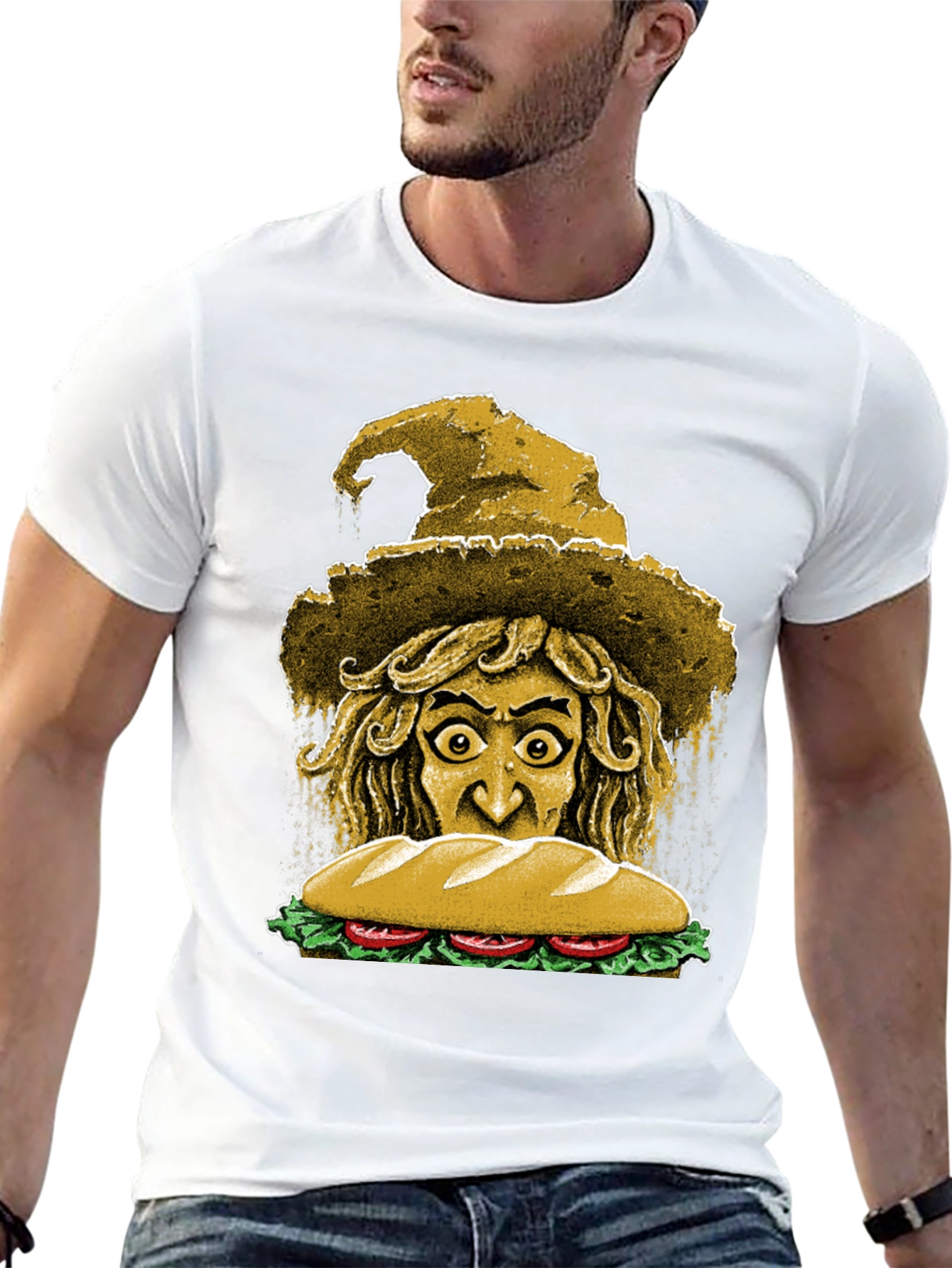 Sandwich Witch Graphic Tee - Unique Foodie T-Shirt