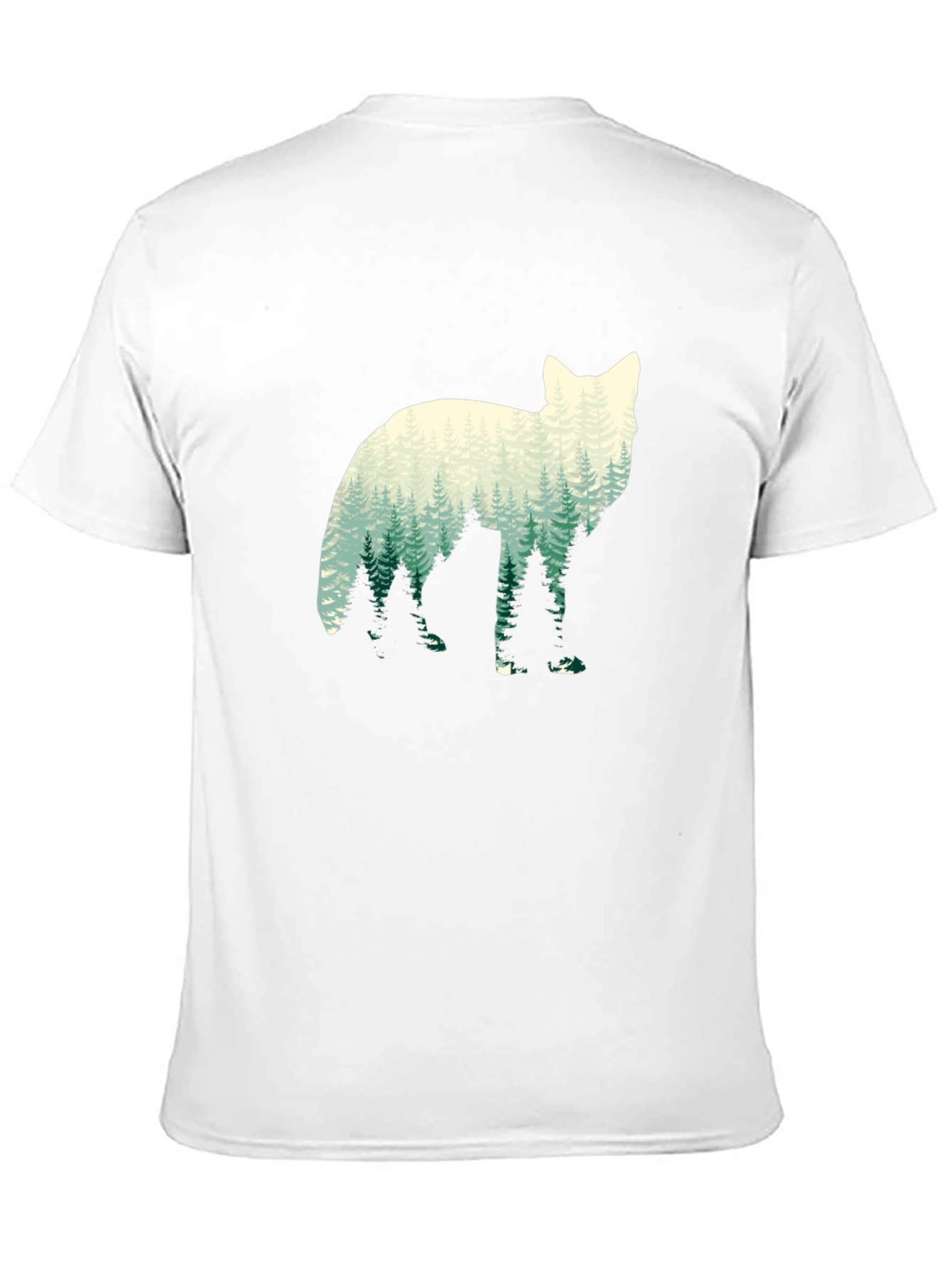 Nature Wolf Graphic Tee - Mens Black T-Shirt