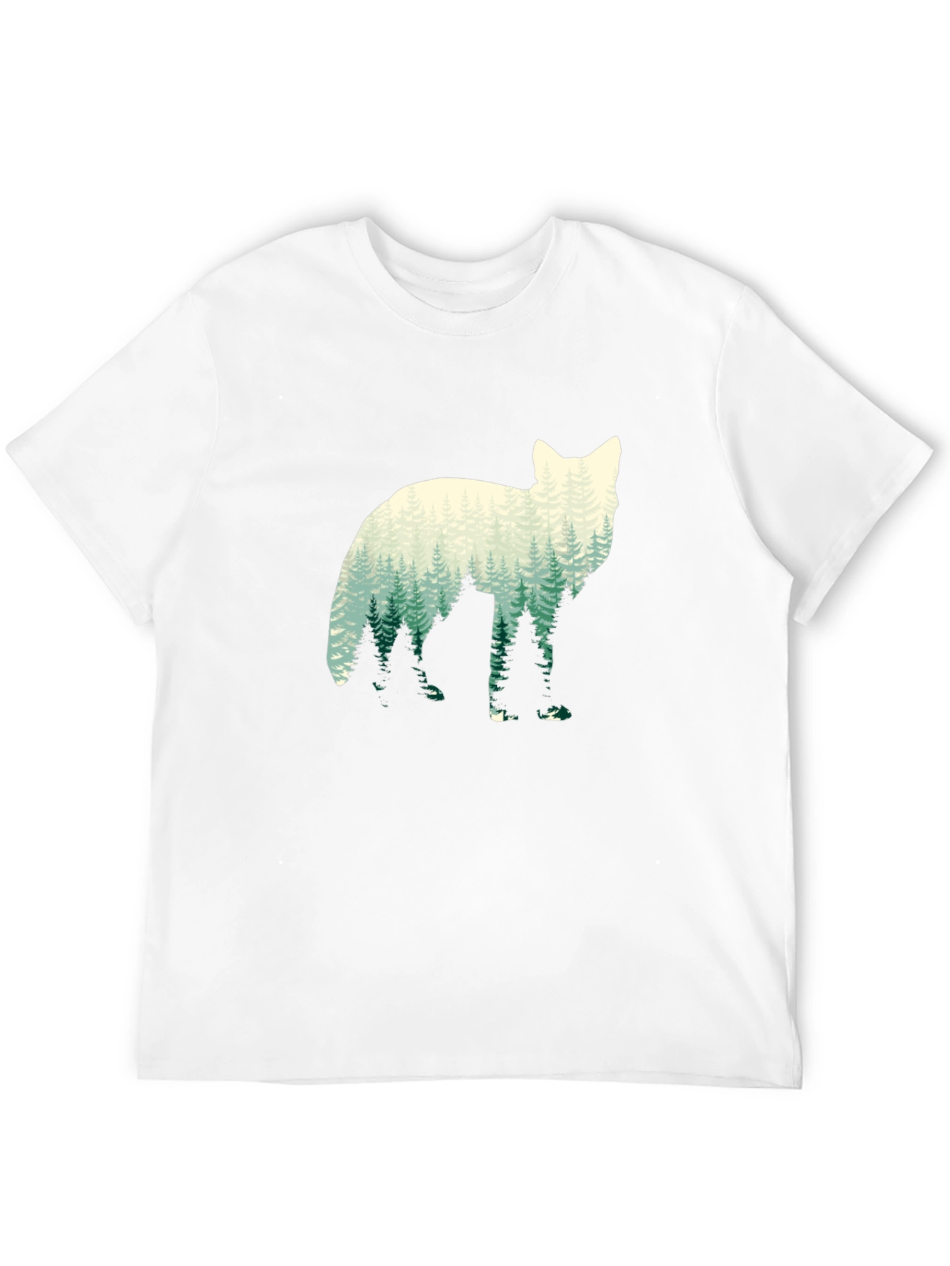 Nature Wolf Graphic Tee - Mens Black T-Shirt