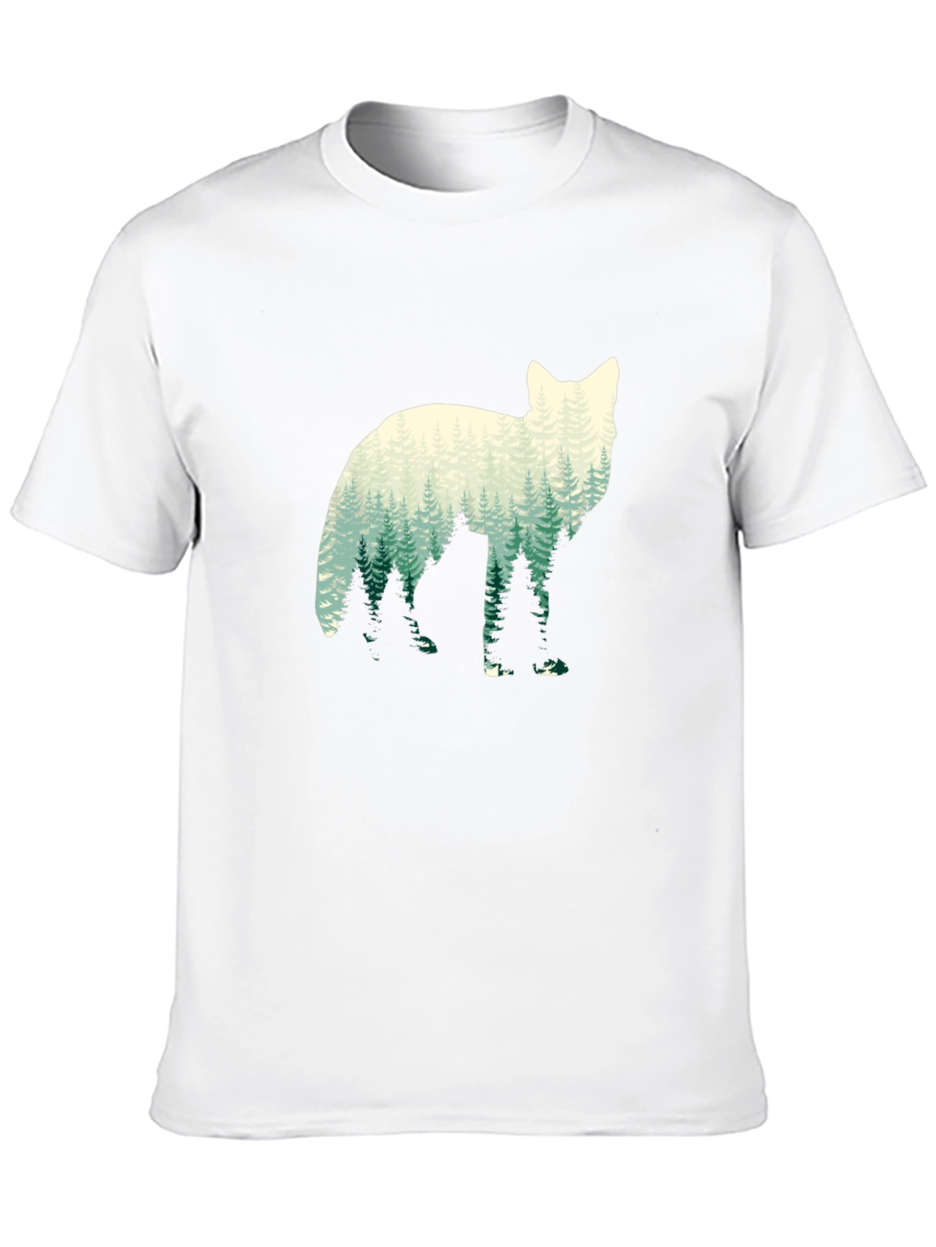 Nature Wolf Graphic Tee - Mens Black T-Shirt