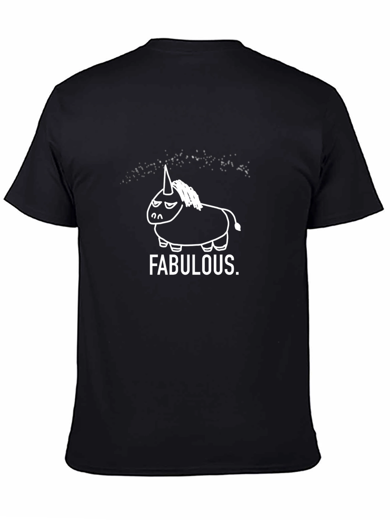 Fabulous Grumpy Unicorn Black T-Shirt