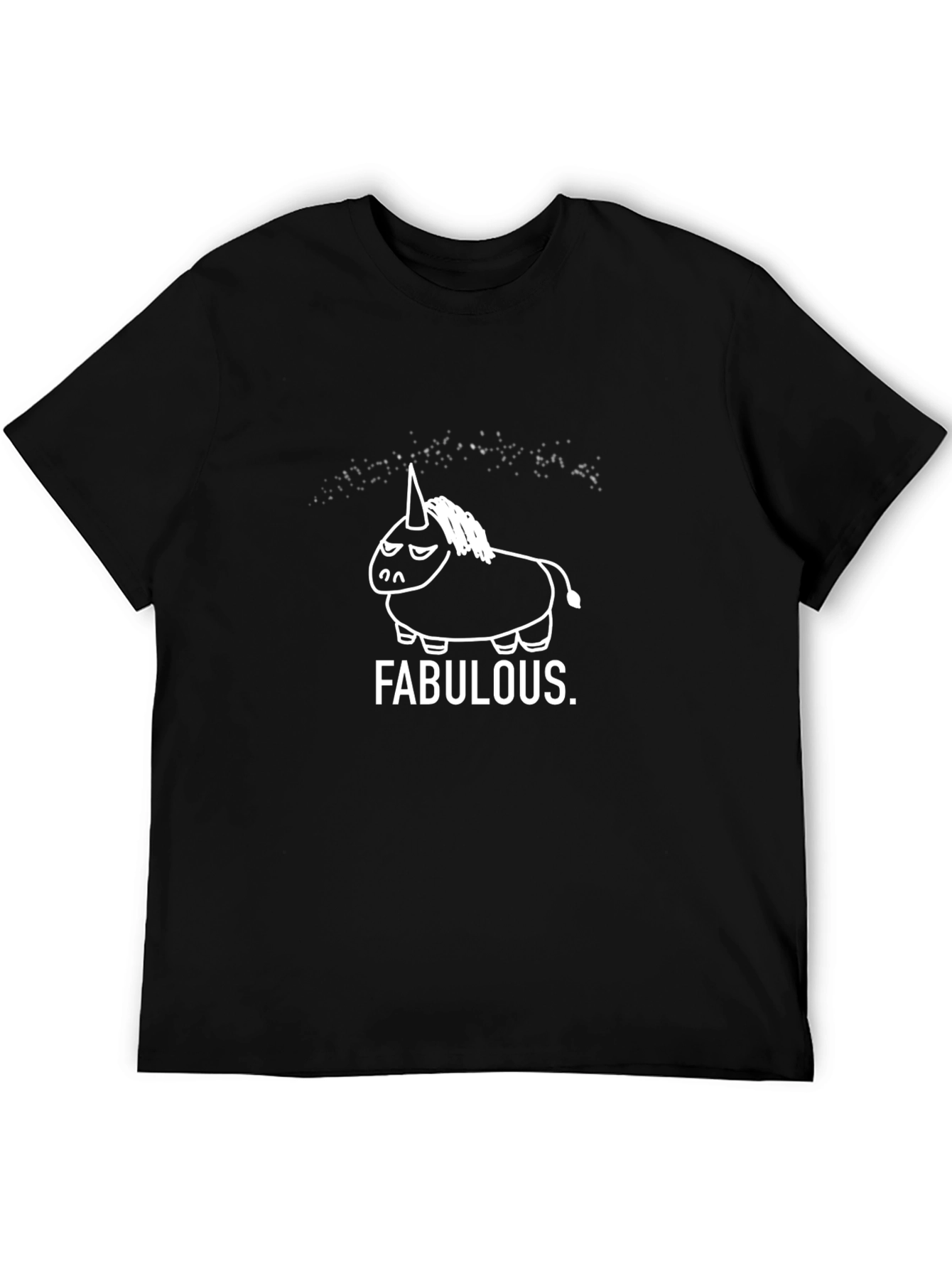 Fabulous Grumpy Unicorn Black T-Shirt