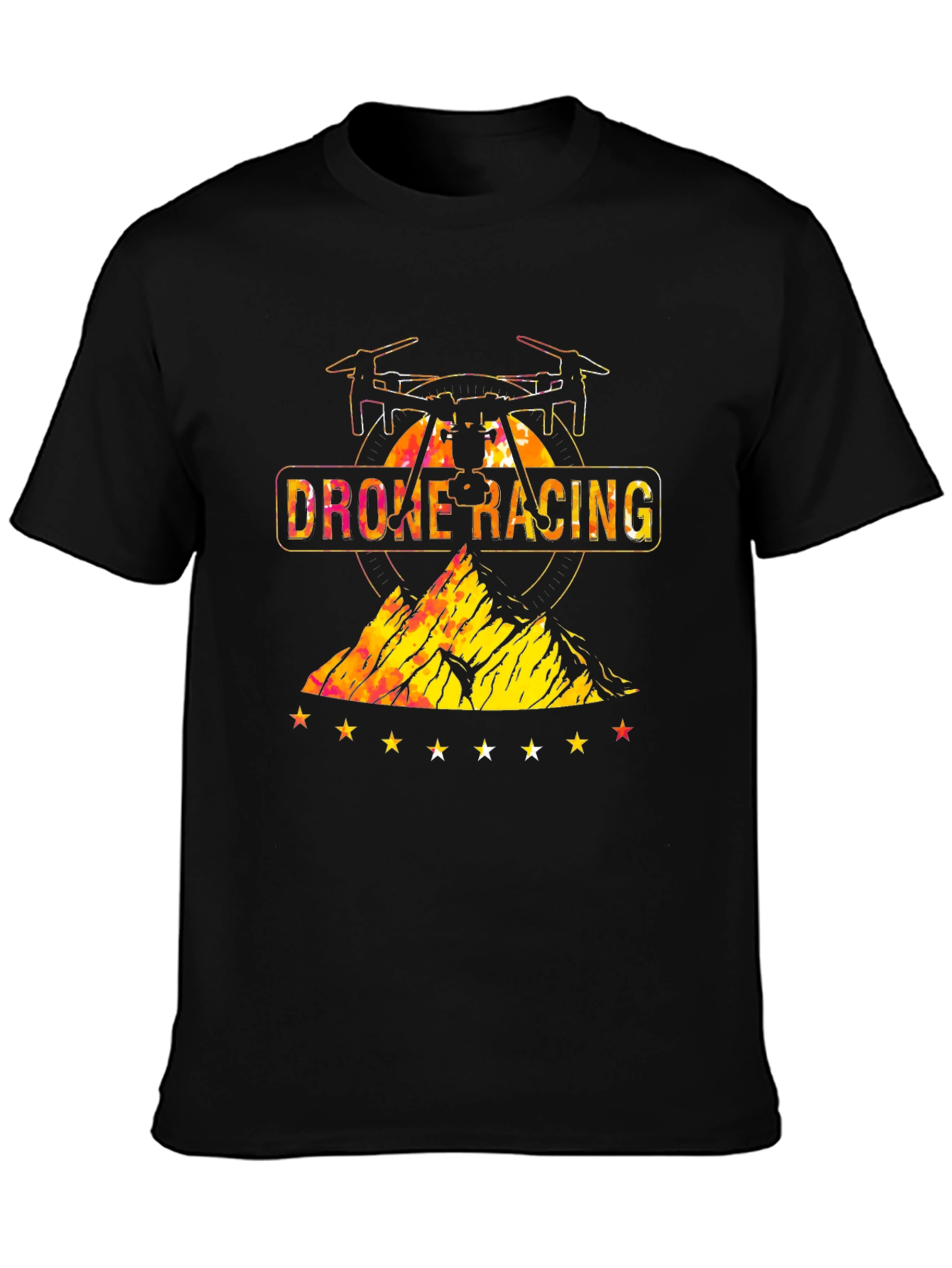 Drone Racing Graphic T-Shirt - Mens Black Tee