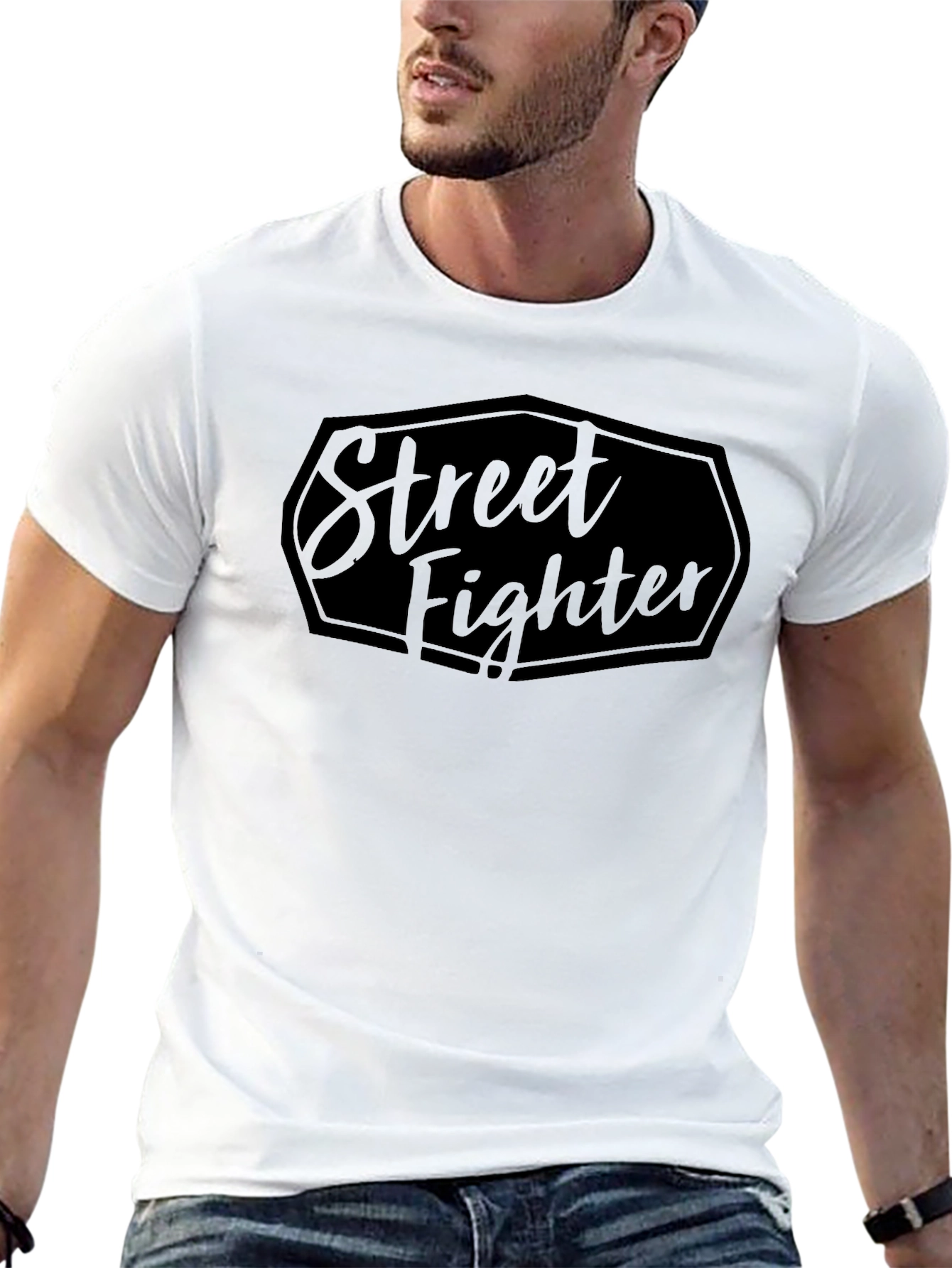 Street Fighter Black Tee - Classic Game Style