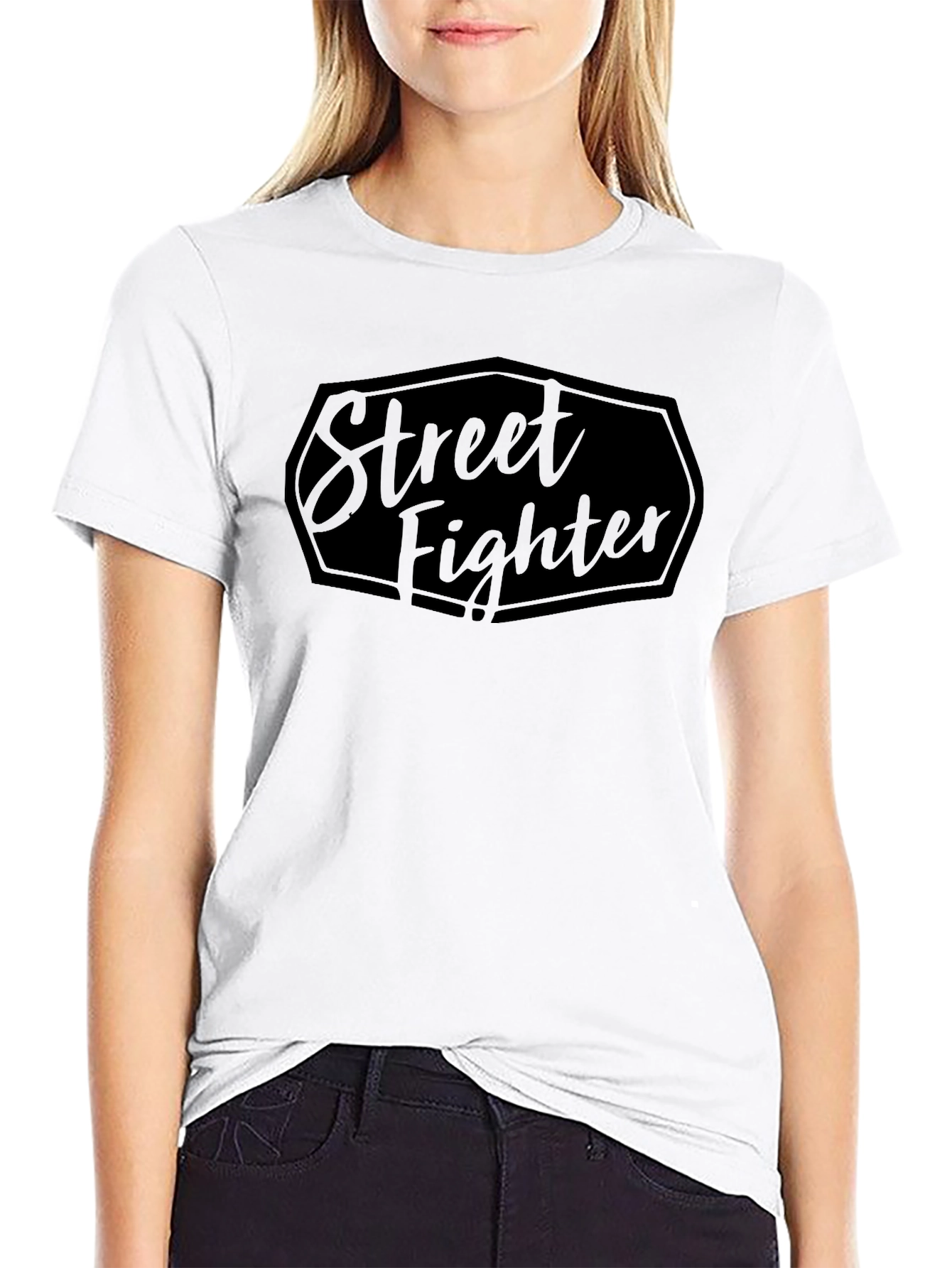Street Fighter Black Tee - Classic Game Style