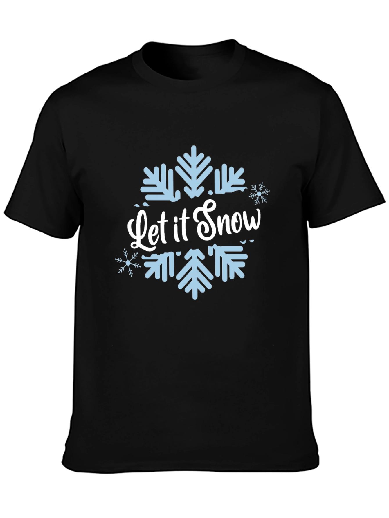 Let it Snow Black Snowflake Tee