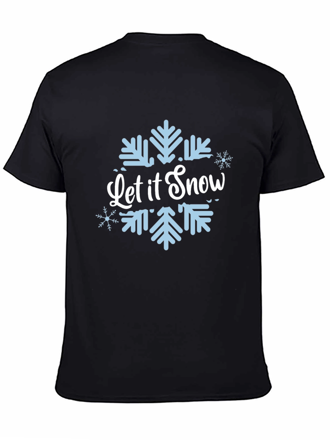 Let it Snow Black Snowflake Tee