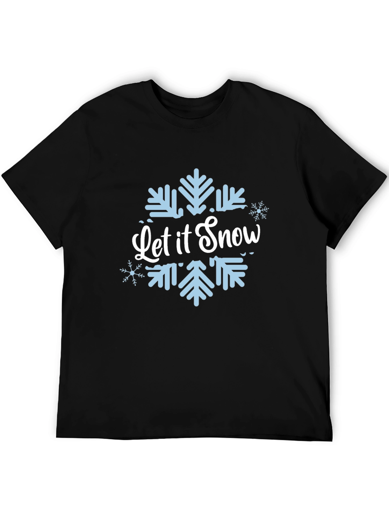 Let it Snow Black Snowflake Tee