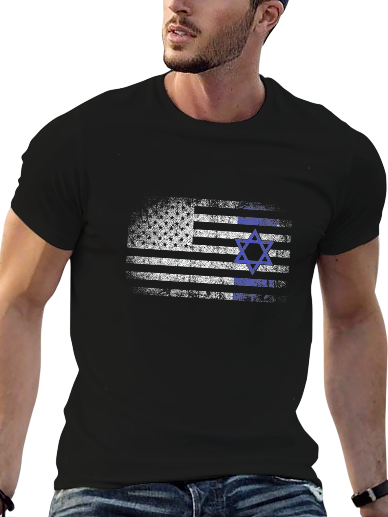 USA Israel Flag Graphic T-Shirt