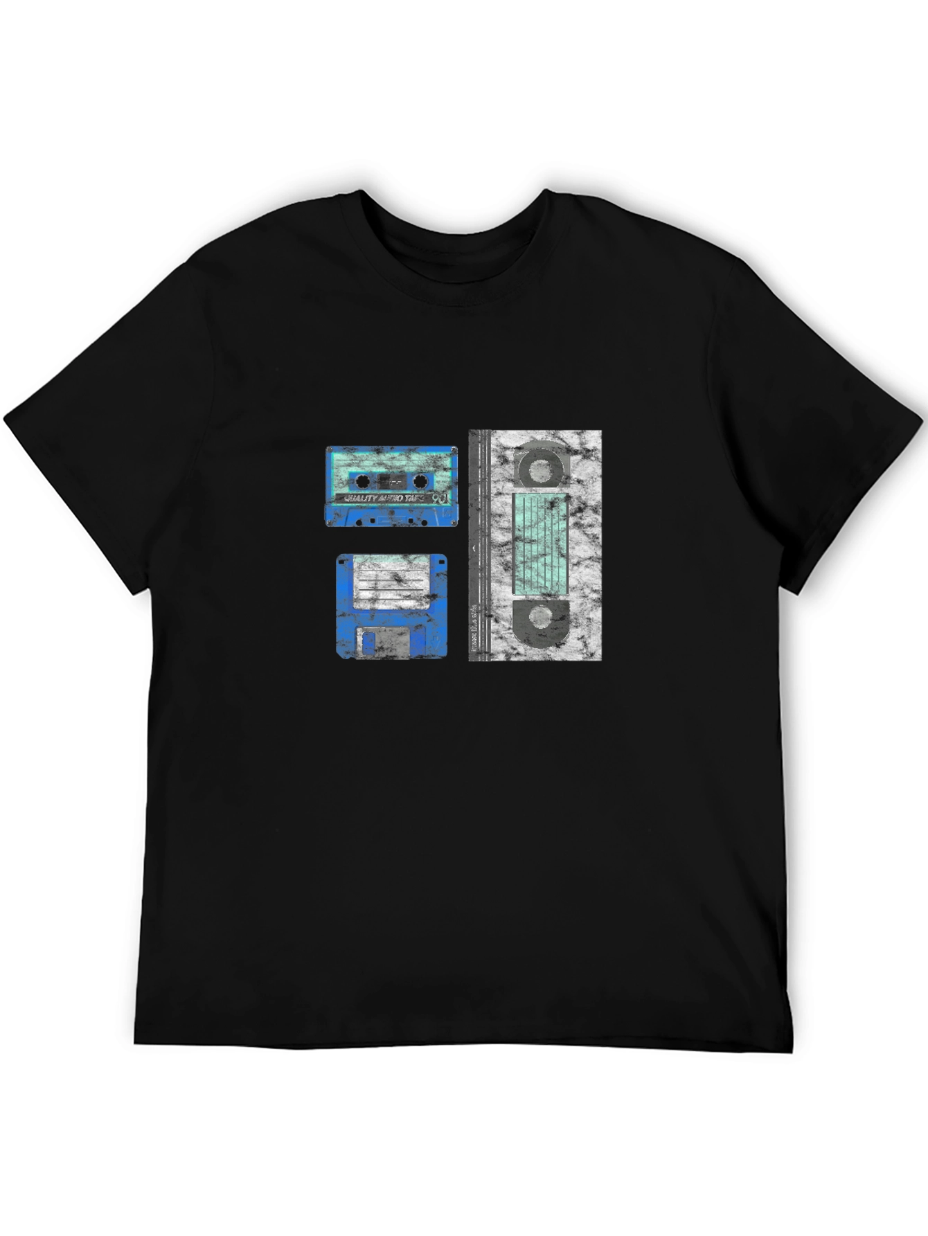 Retro Media Black T-Shirt