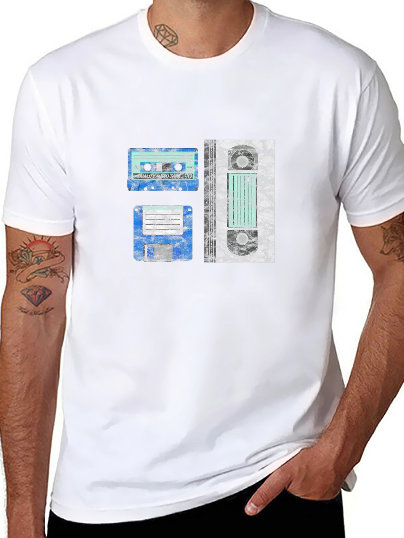 Retro Media Black T-Shirt