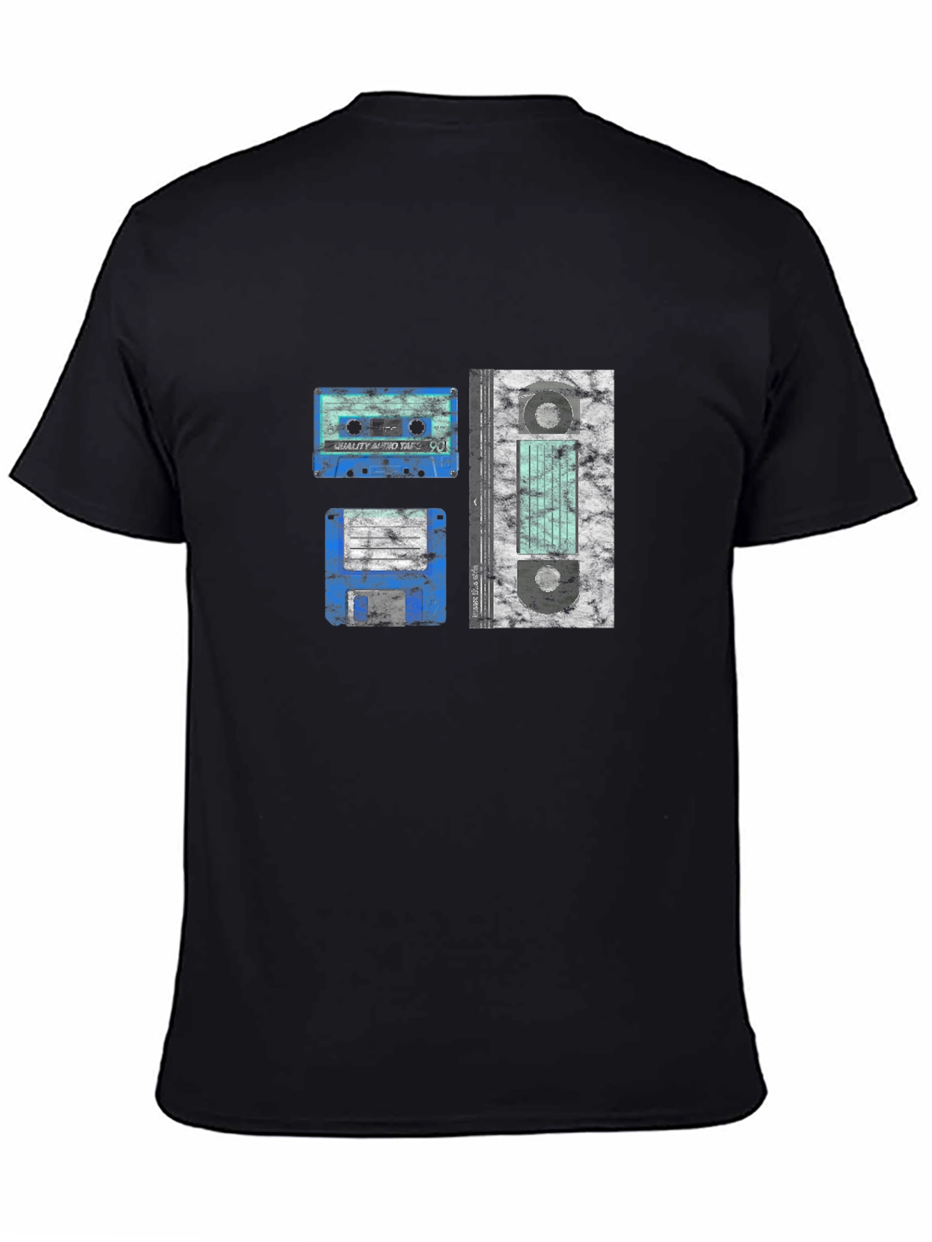 Retro Media Black T-Shirt