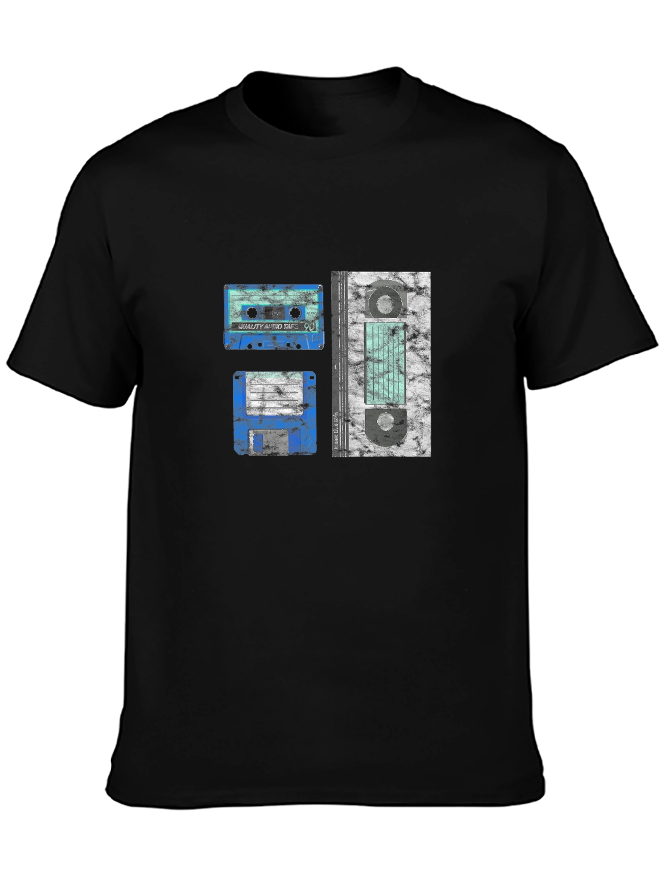 Retro Media Black T-Shirt