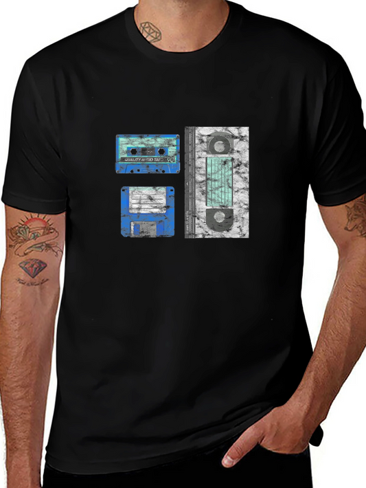 Retro Media Black T-Shirt