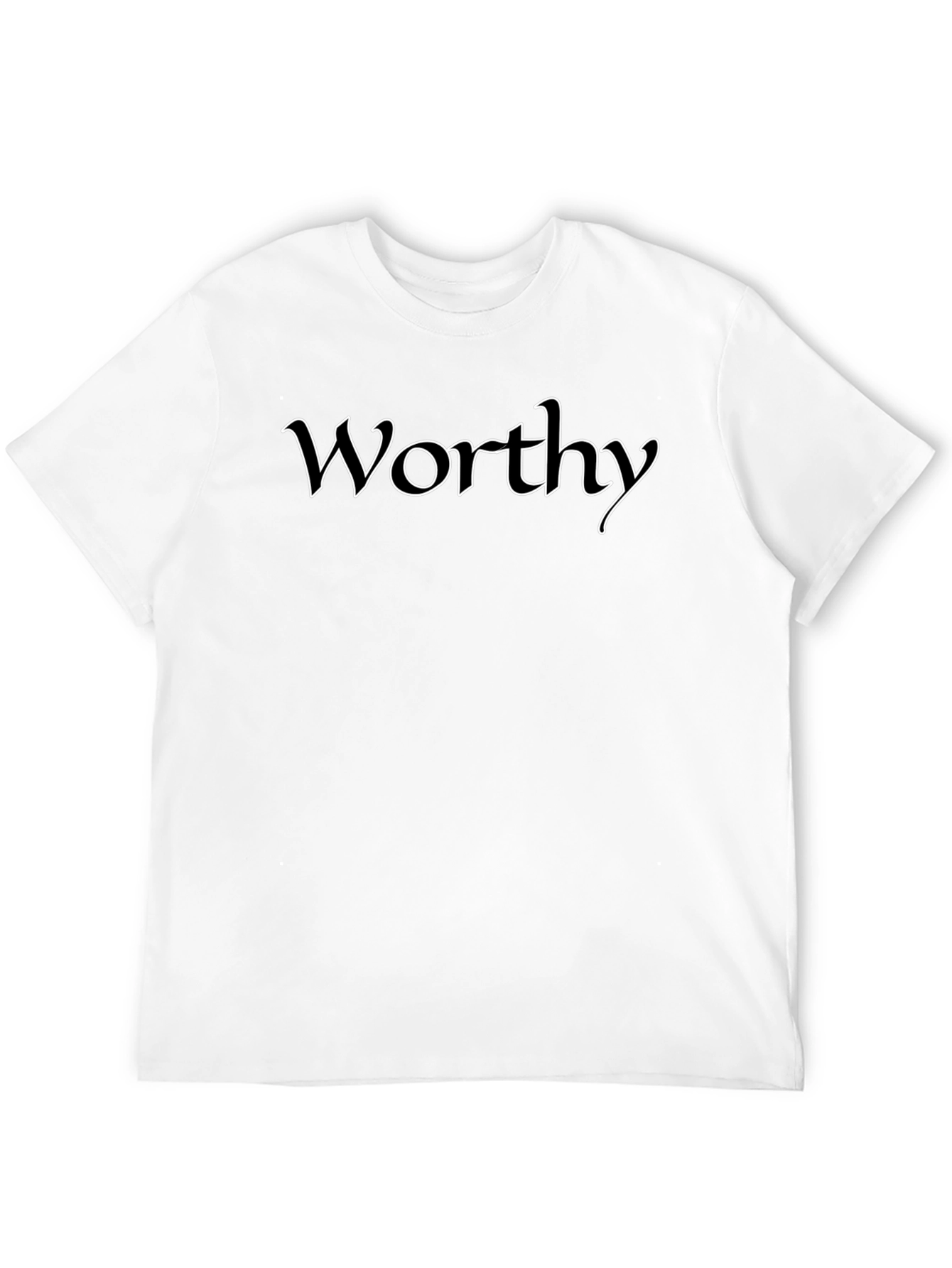 Worthy Graphic Tee - Black Cotton T-Shirt