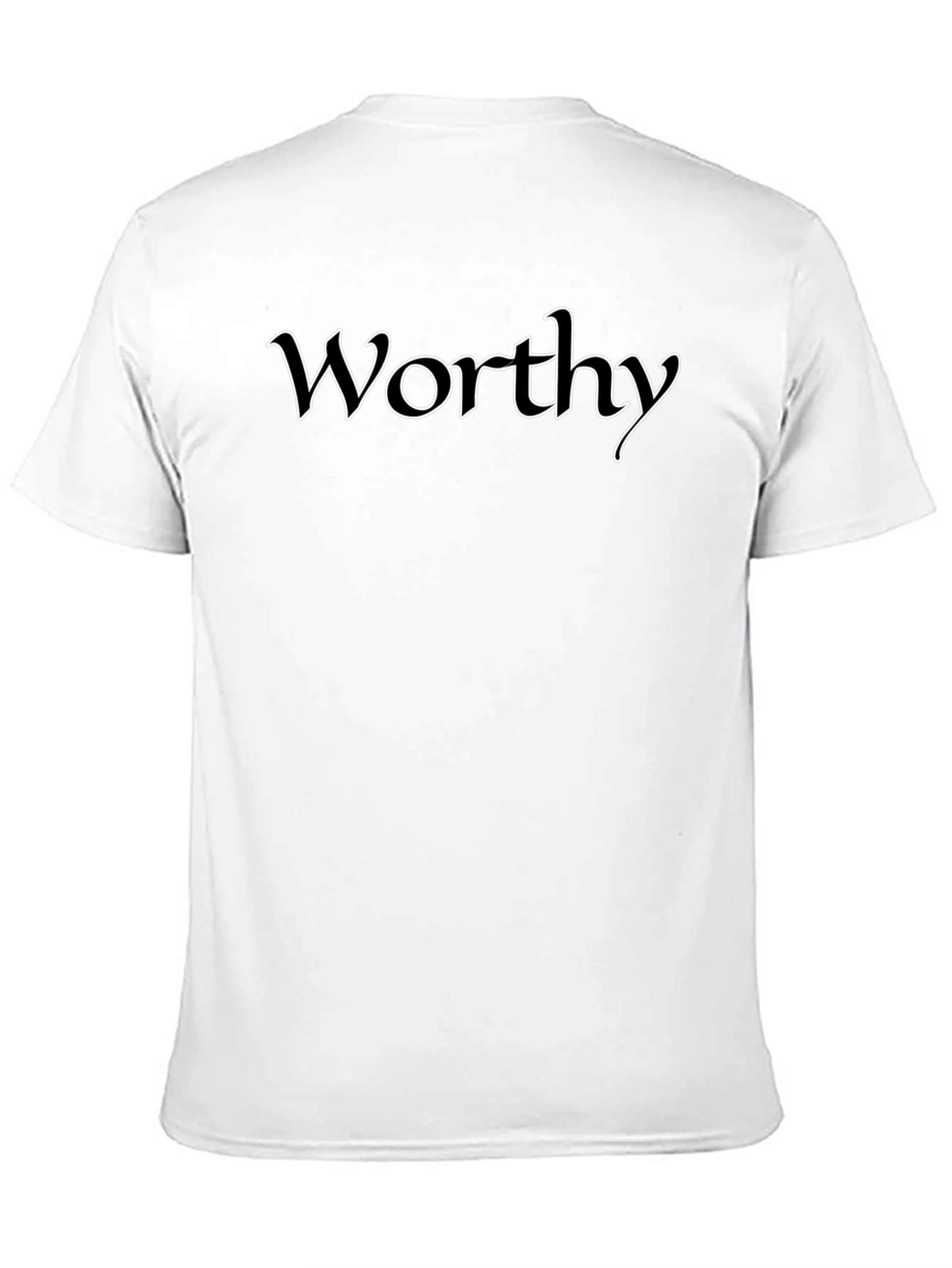 Worthy Graphic Tee - Black Cotton T-Shirt