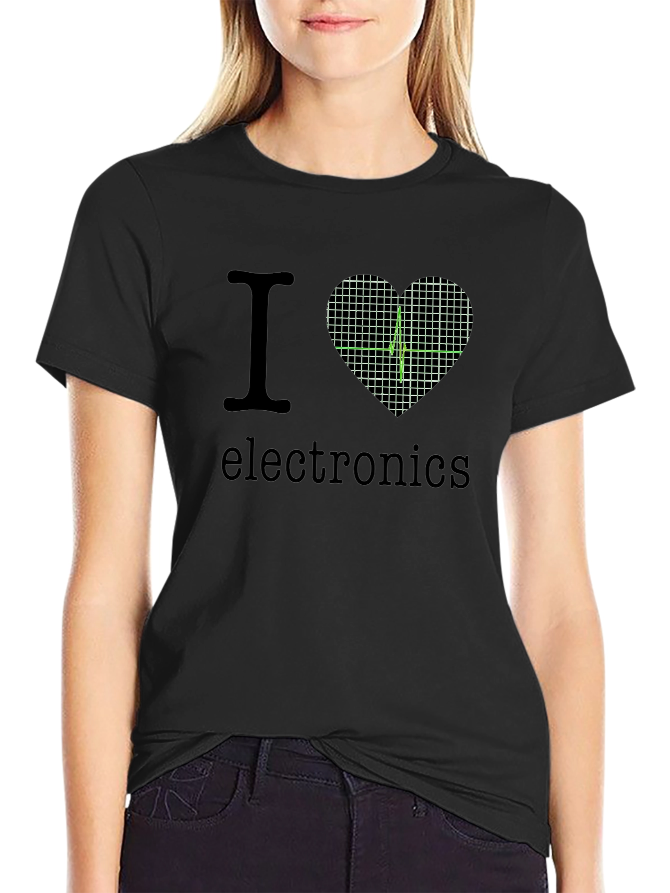 I Heart Electronics Black T-Shirt