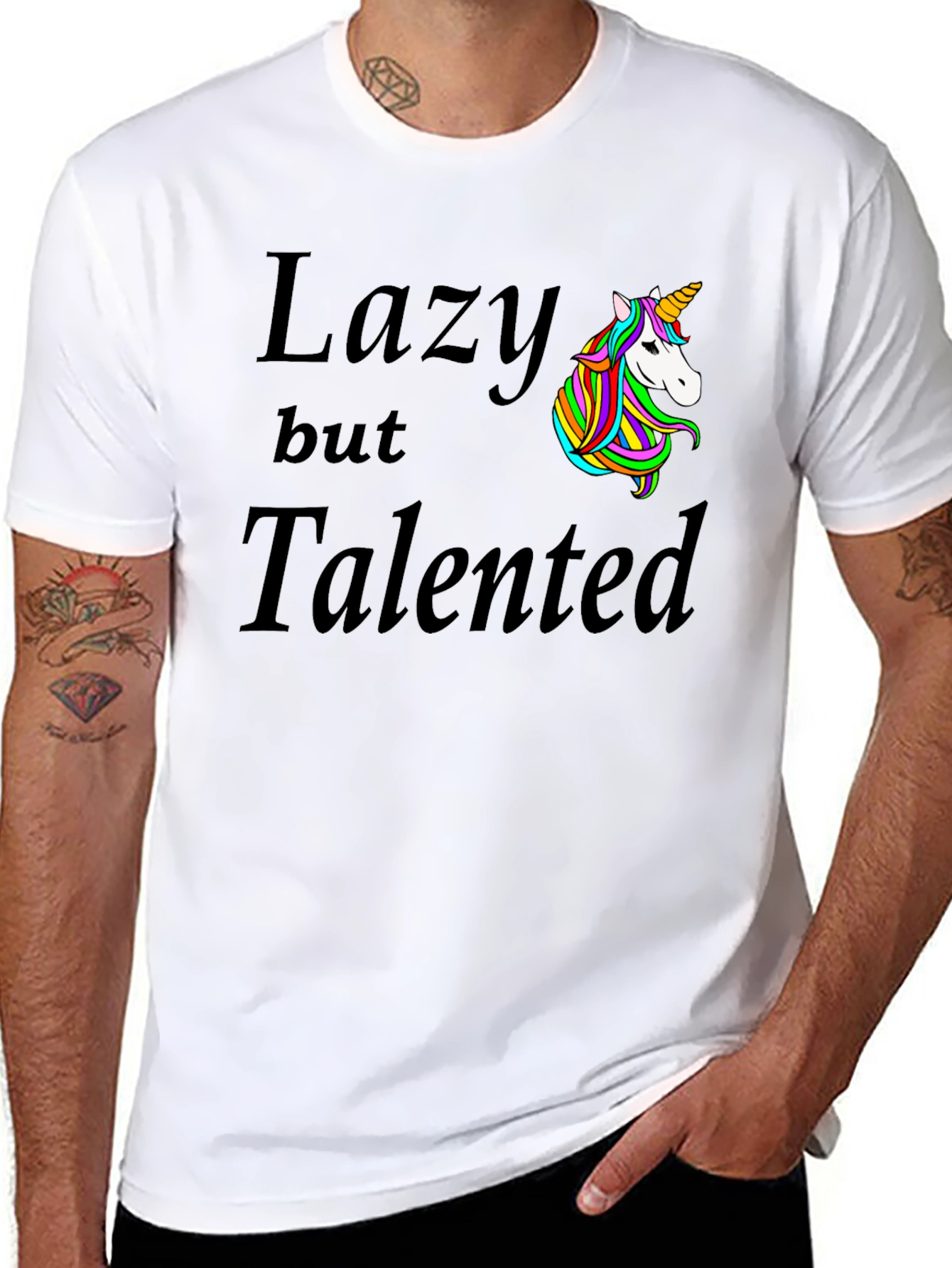 Lazy But Talented Unicorn Graphic Tee
