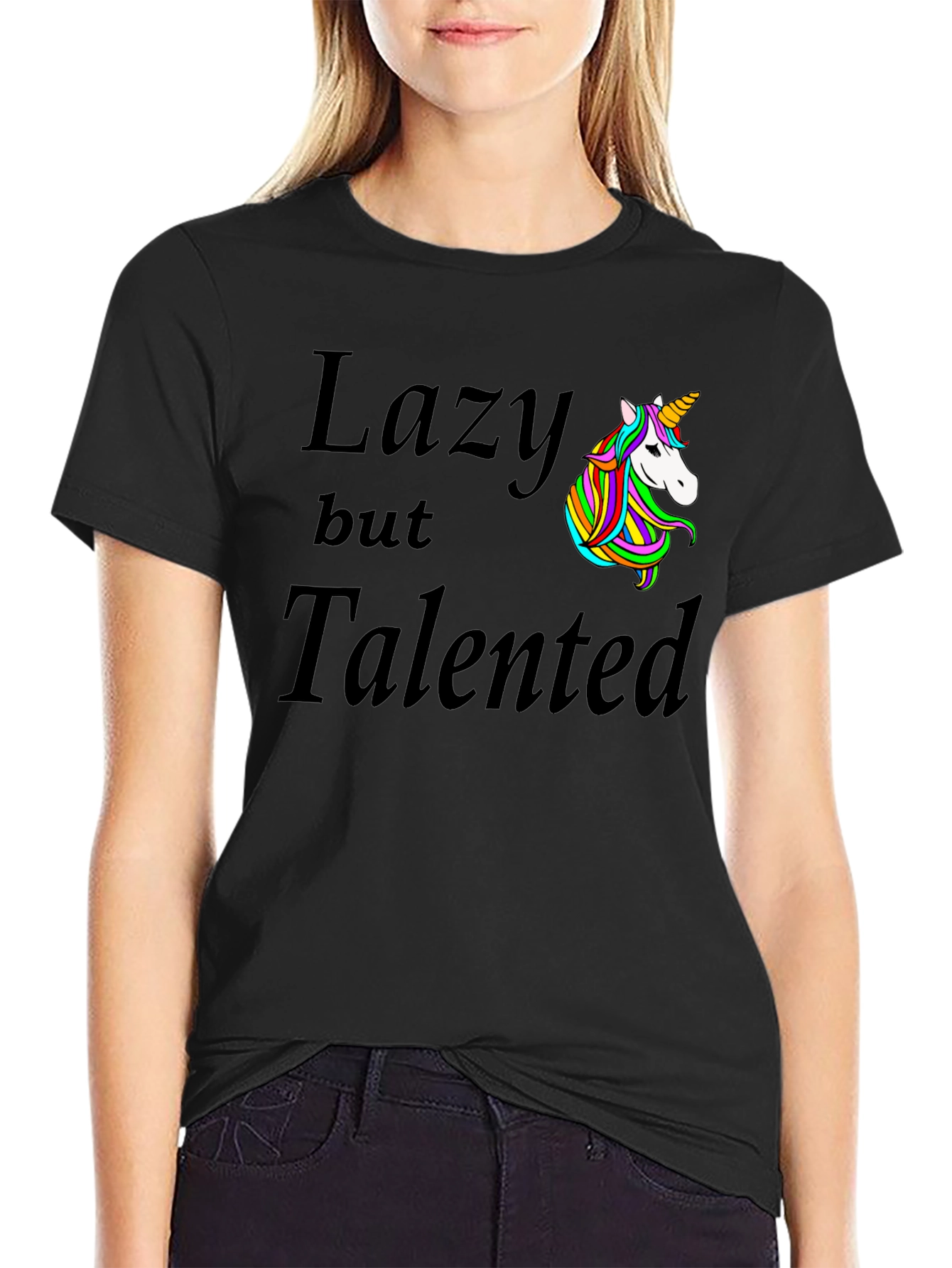 Lazy But Talented Unicorn Graphic Tee