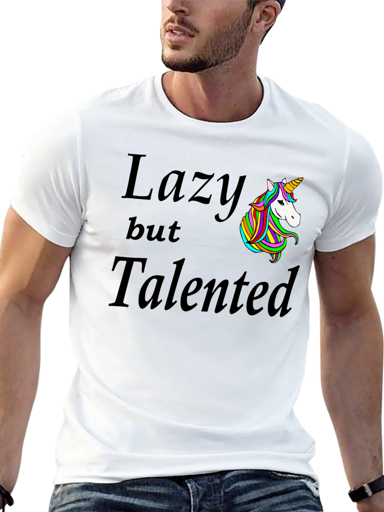 Lazy But Talented Unicorn Graphic Tee