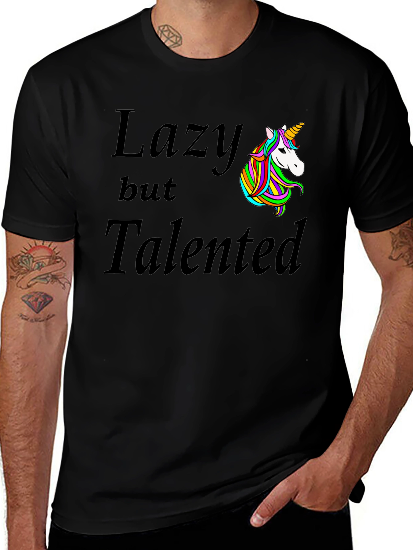 Lazy But Talented Unicorn Graphic Tee