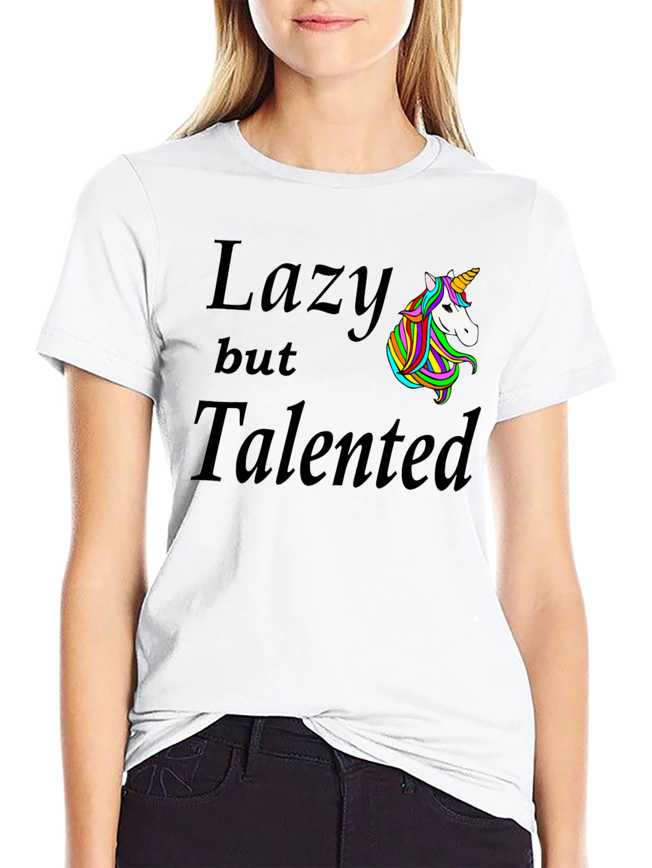 Lazy But Talented Unicorn Graphic Tee