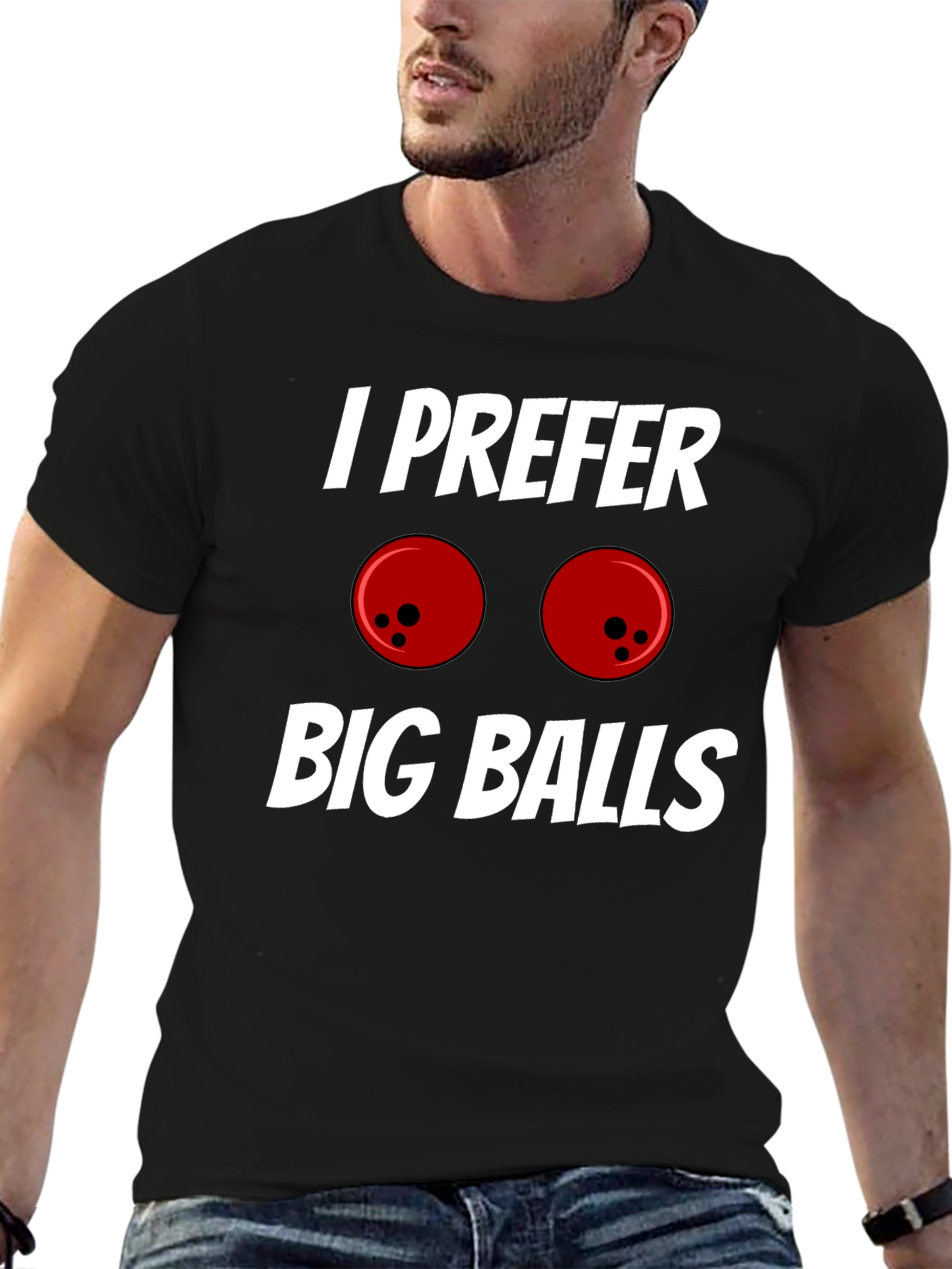 I Prefer Big Balls T-Shirt Funny Bowling Tee