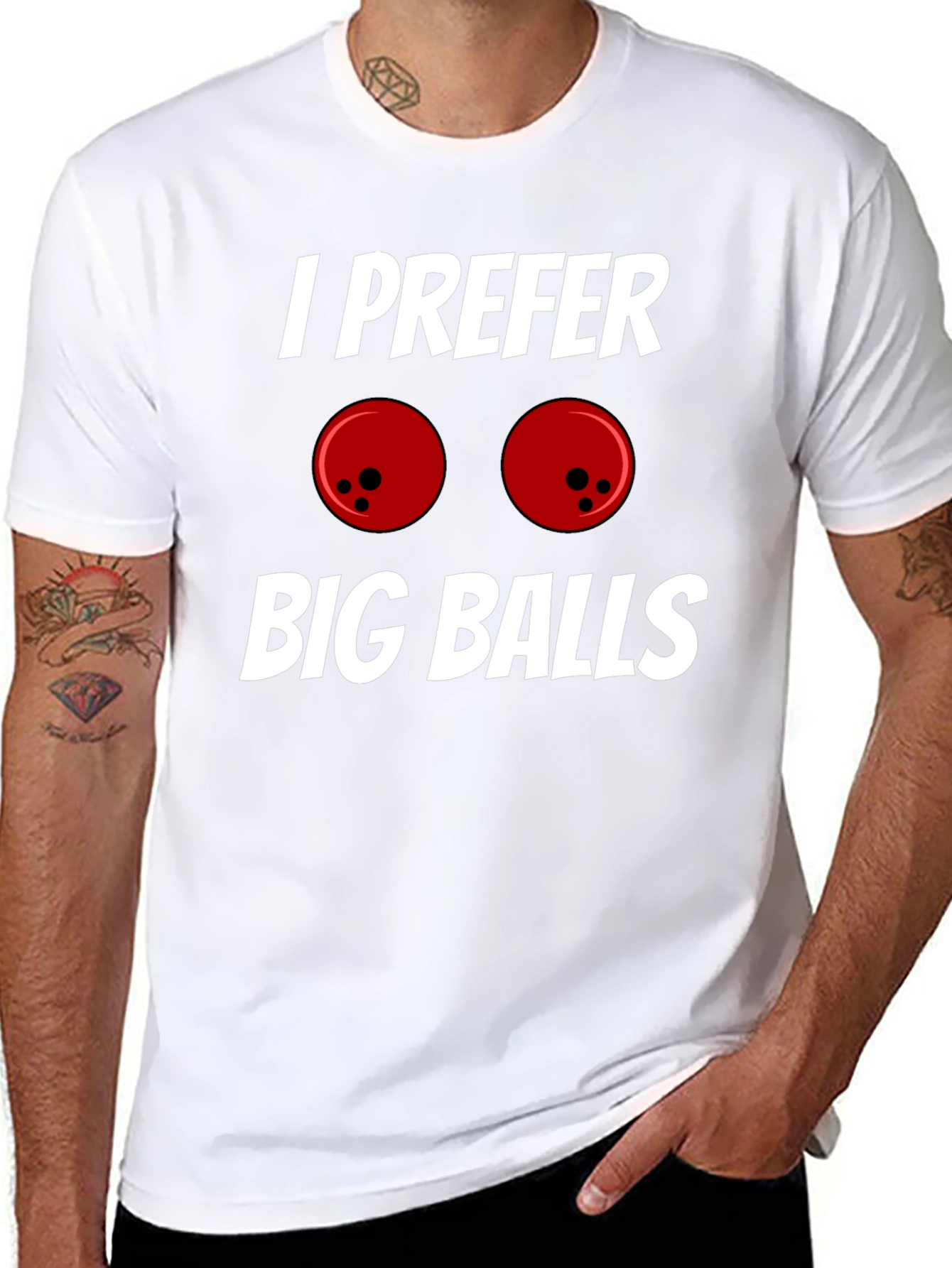 I Prefer Big Balls T-Shirt Funny Bowling Tee