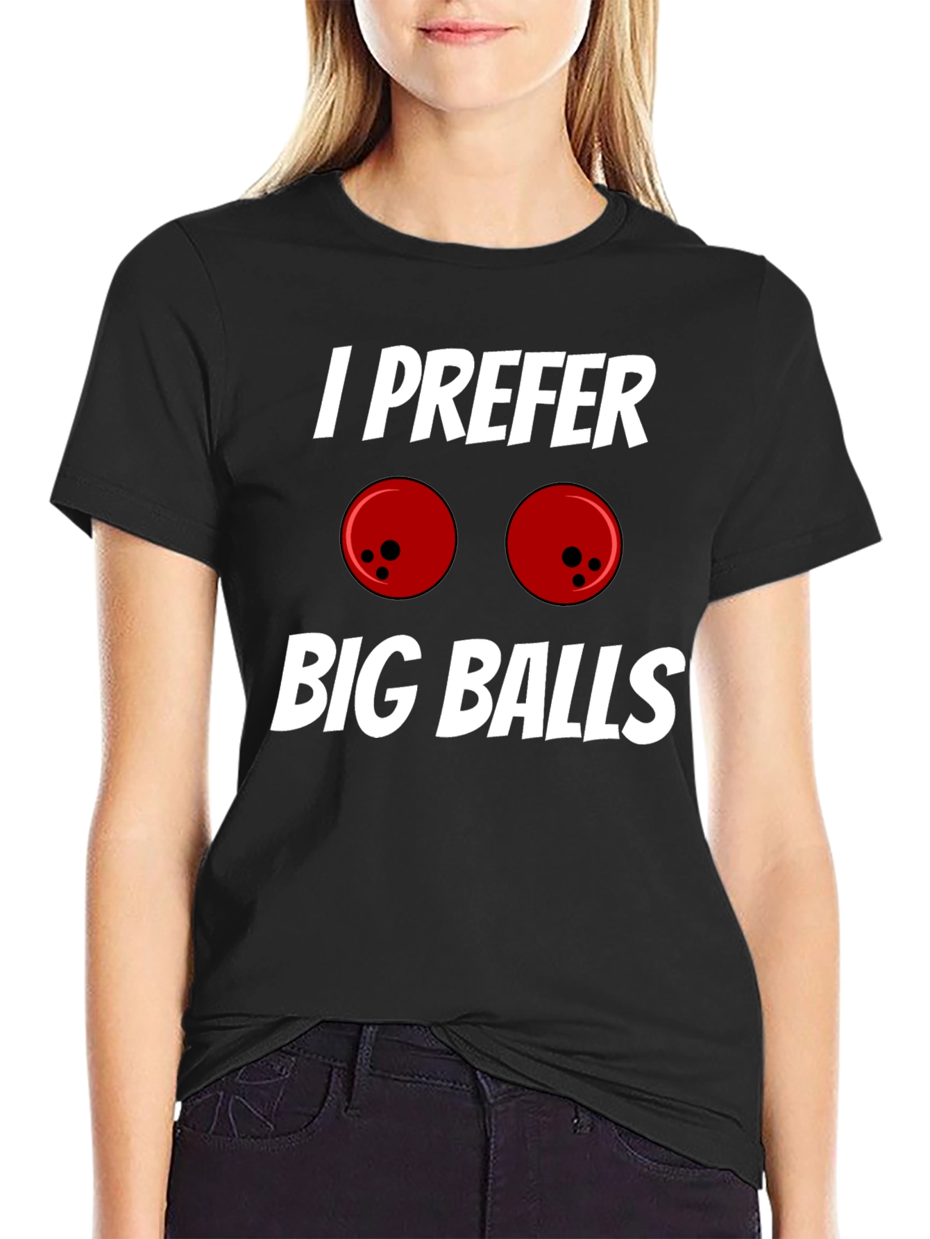 I Prefer Big Balls T-Shirt Funny Bowling Tee