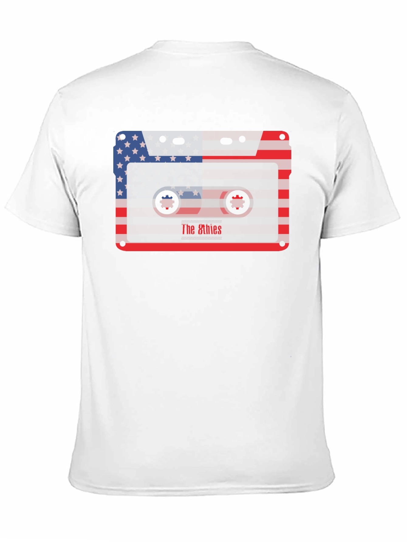 Retro 80s Cassette Tape USA Flag Graphic Tee