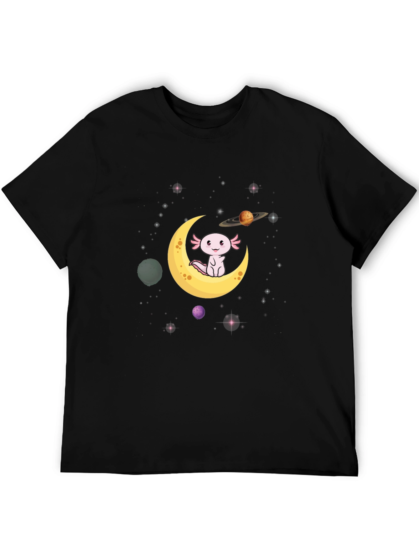 Axolotl Moon T-Shirt - Space Cute