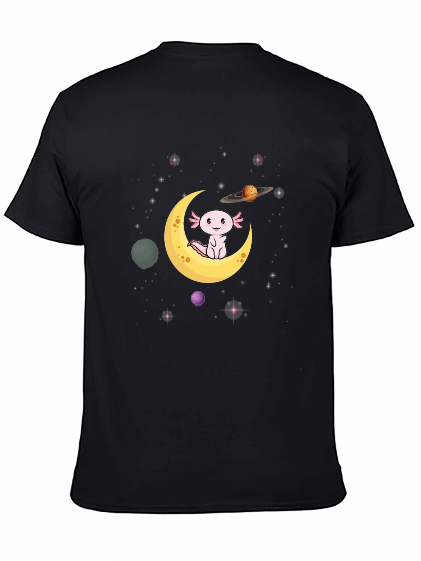 Axolotl Moon T-Shirt - Space Cute