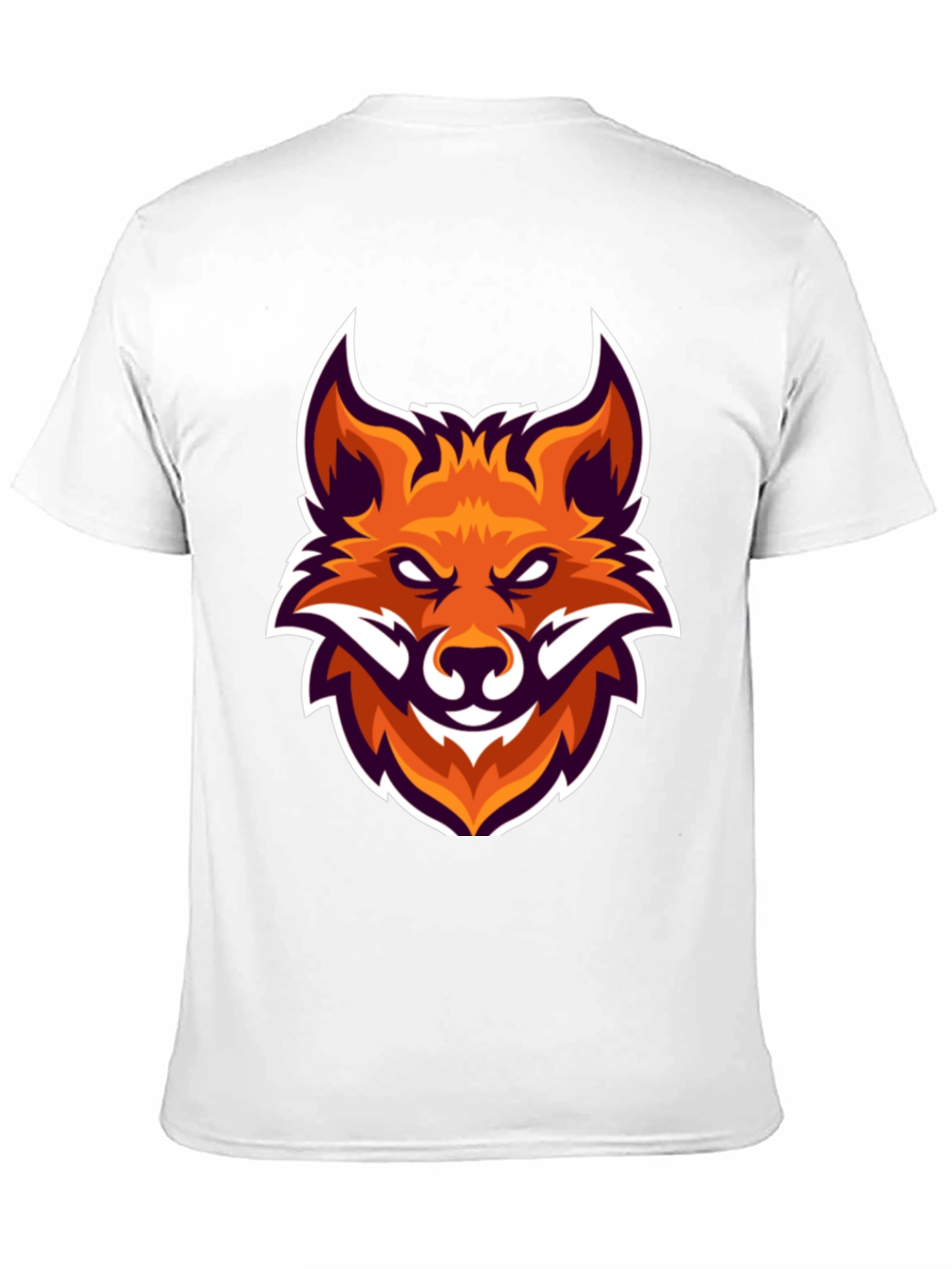 Black T-Shirt with Fox Head Graphic