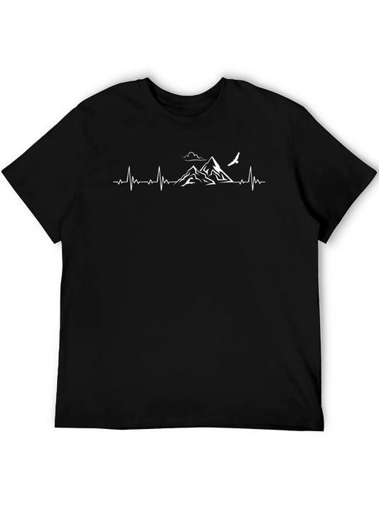Mountain Heartbeat T-Shirt - Nature Lover Tee