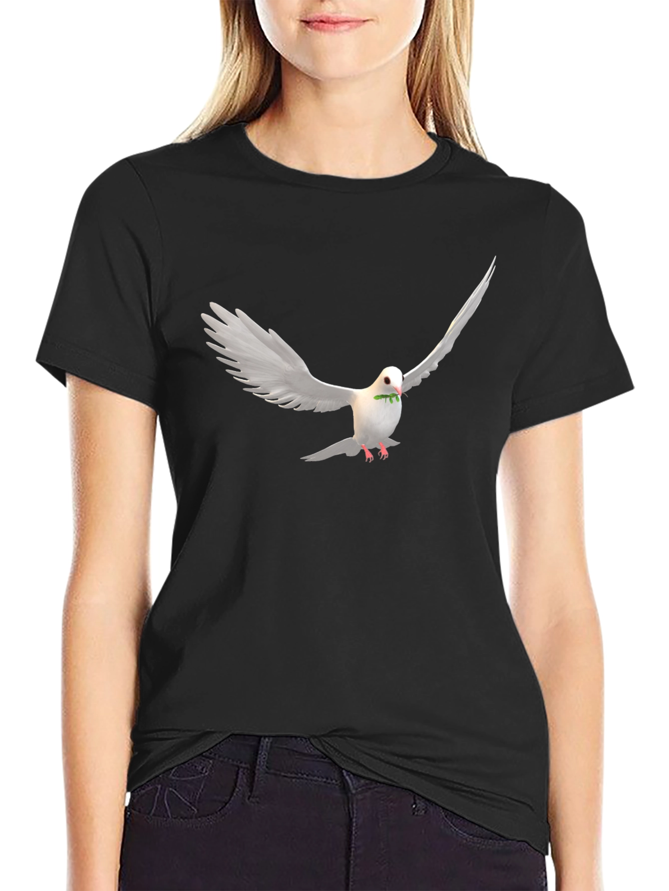 Dove Peace Black T-Shirt