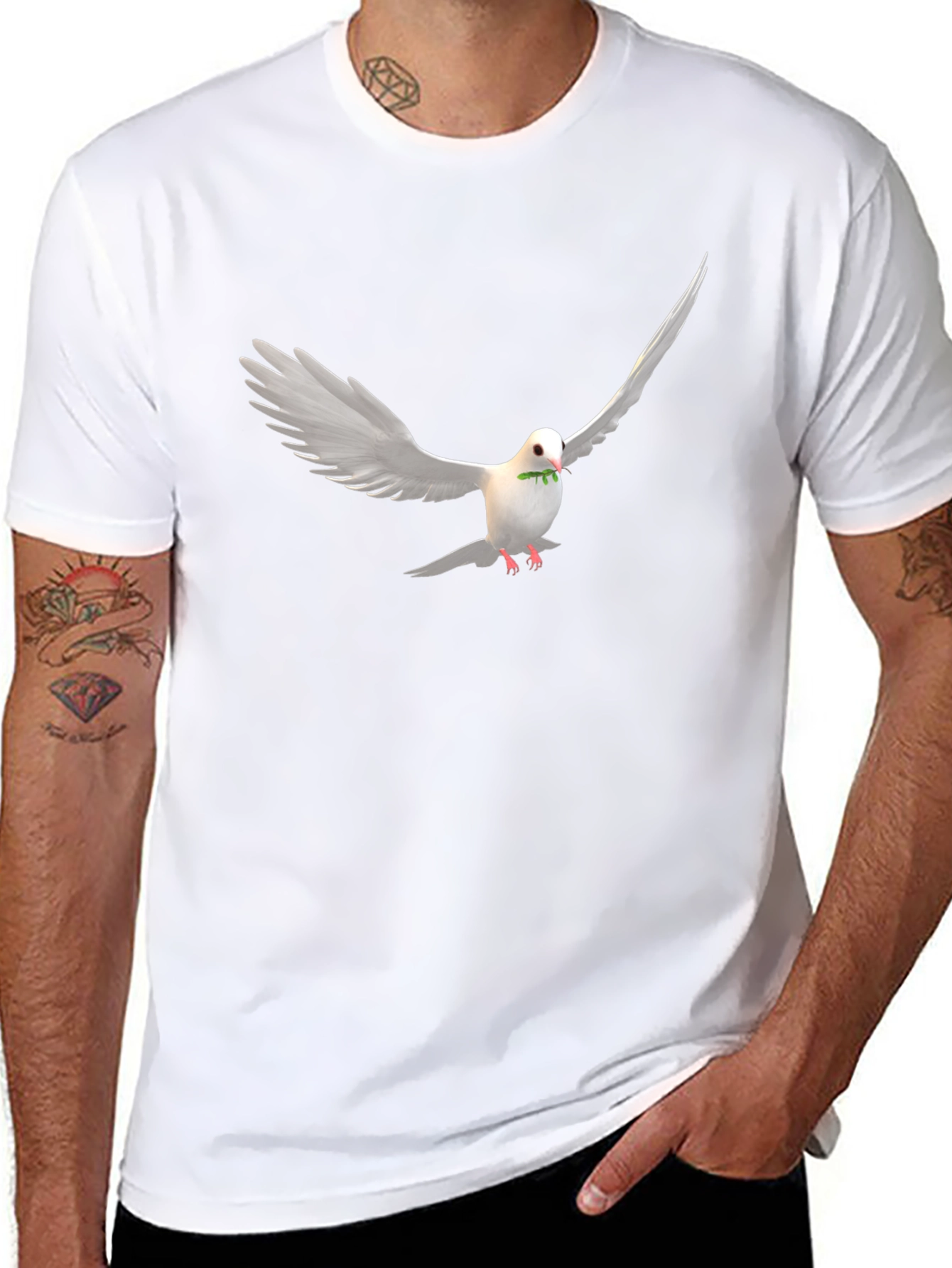 Dove Peace Black T-Shirt