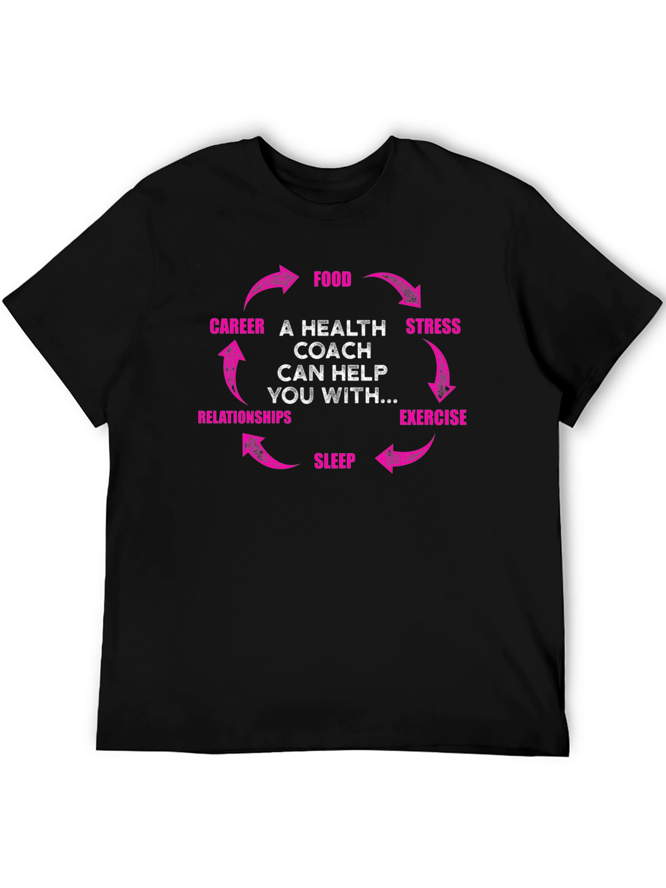 Health Coach T-Shirt - Food Career Relationships Graphic Tee