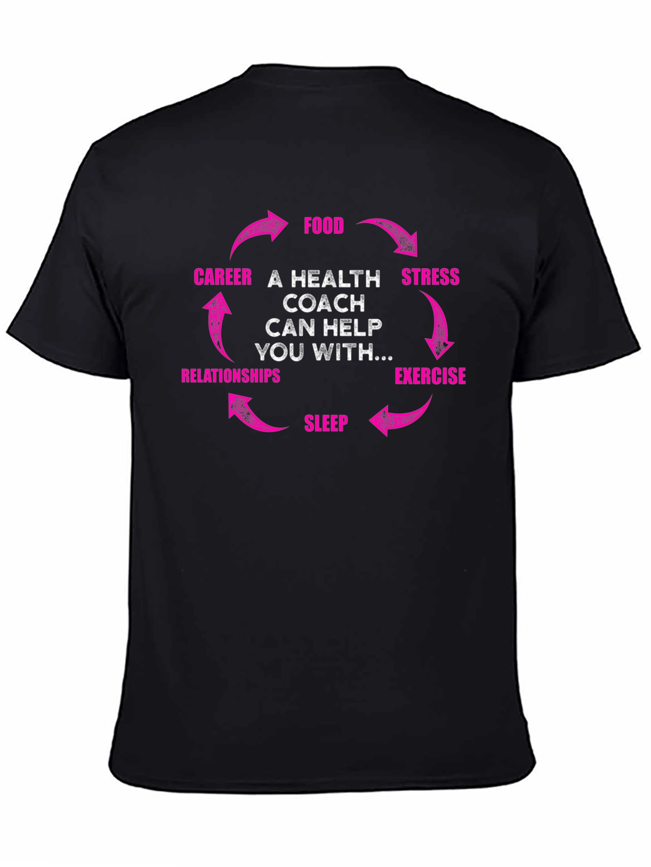 Health Coach T-Shirt - Food Career Relationships Graphic Tee