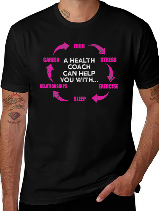 Health Coach T-Shirt - Food Career Relationships Graphic Tee